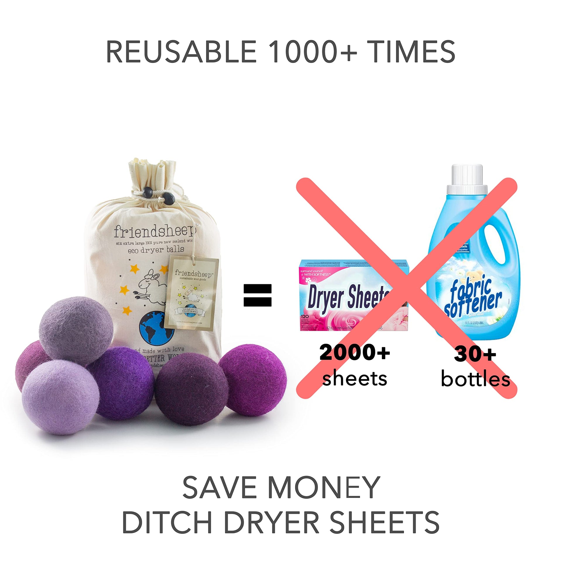 Wool Dryer Balls (6 Count)