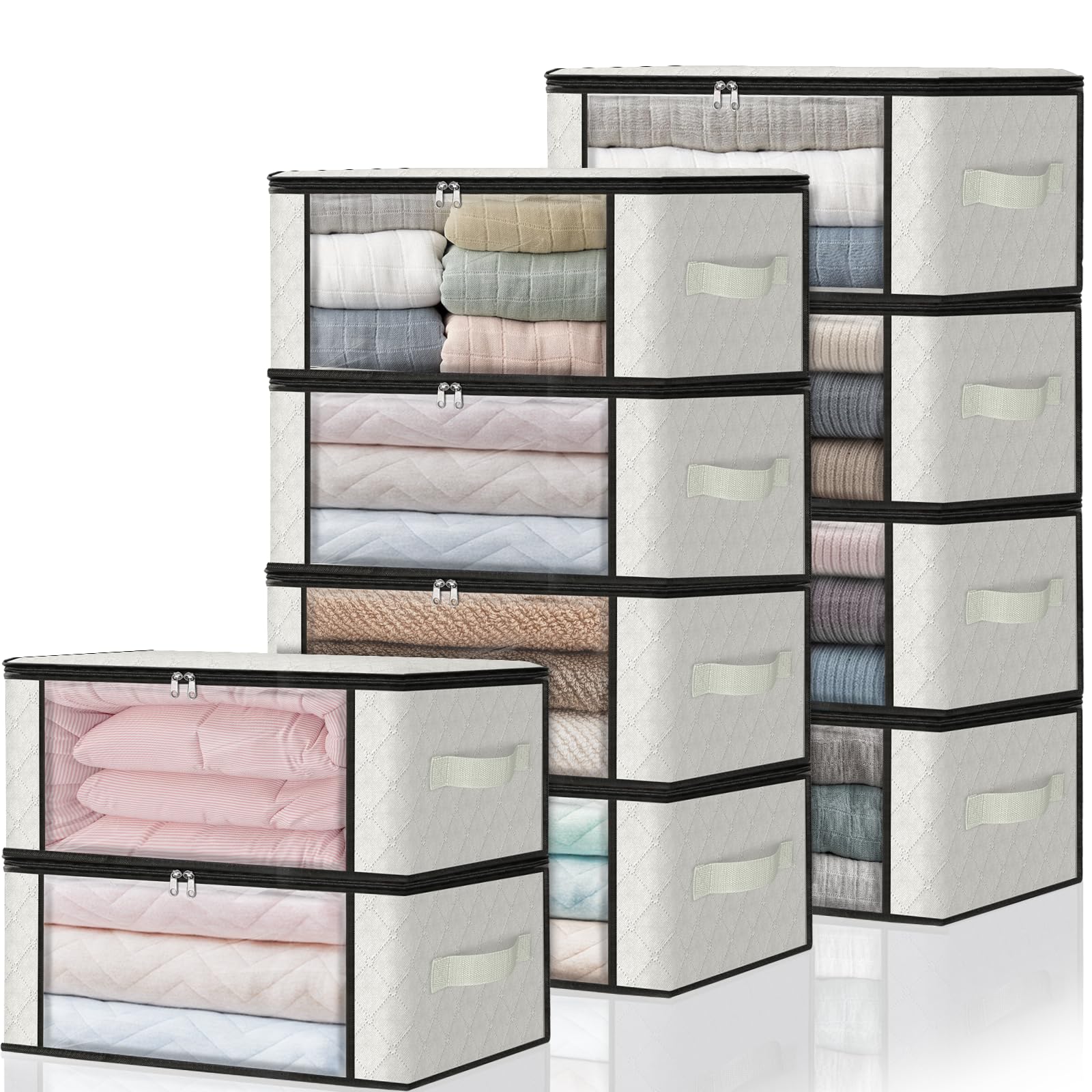 10 Pack Clothes Organizer Storage Bags (10 Count)