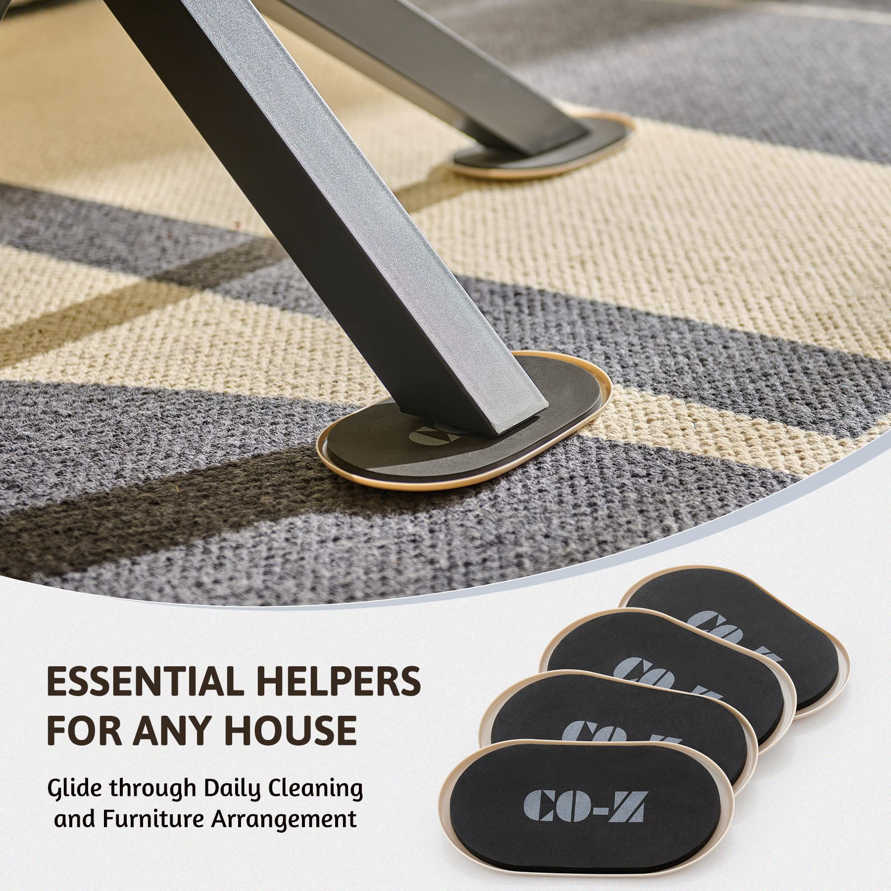 Large Furniture Sliders (4 Count)