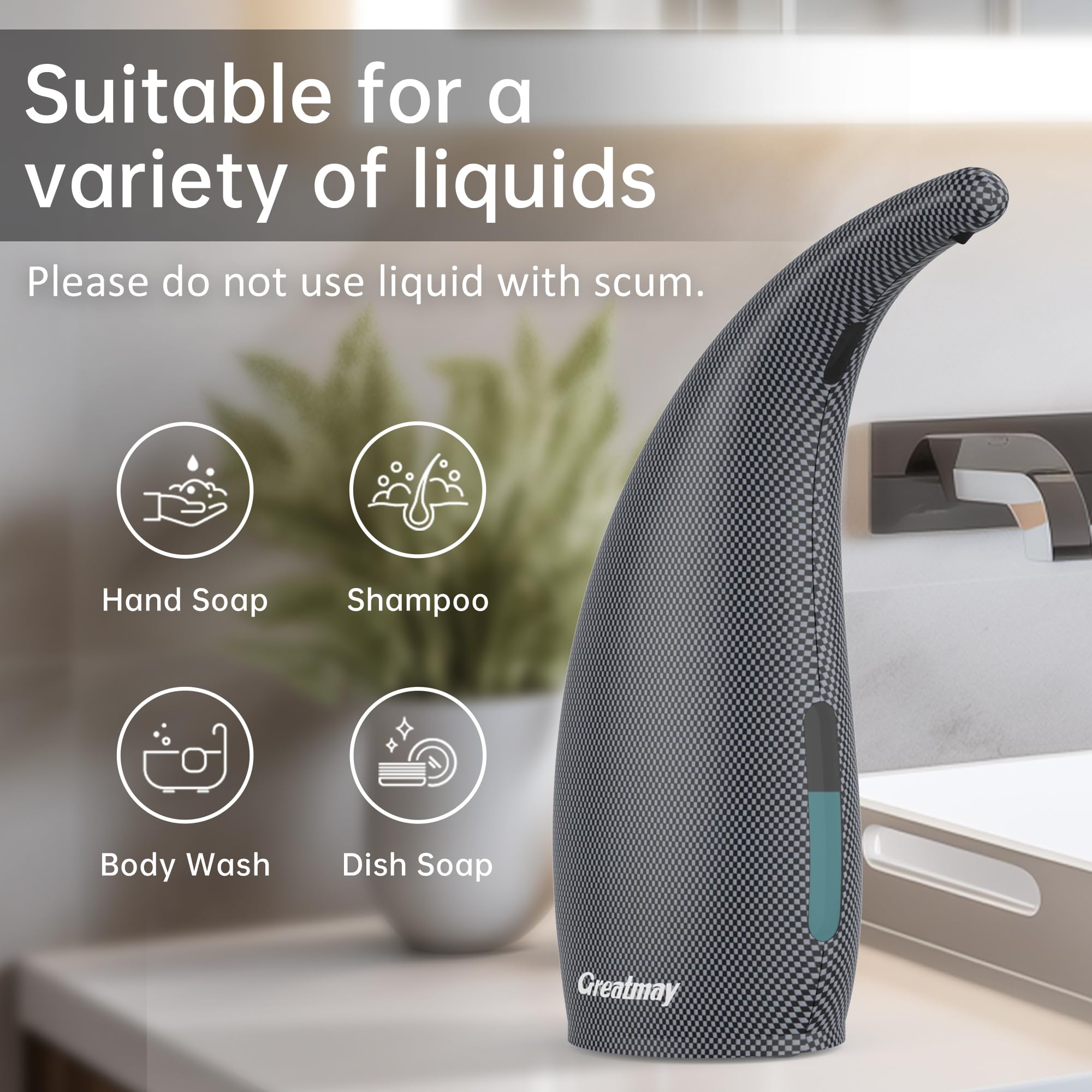 Automatic Soap Dispenser Touchless Rechargeable 10 oz