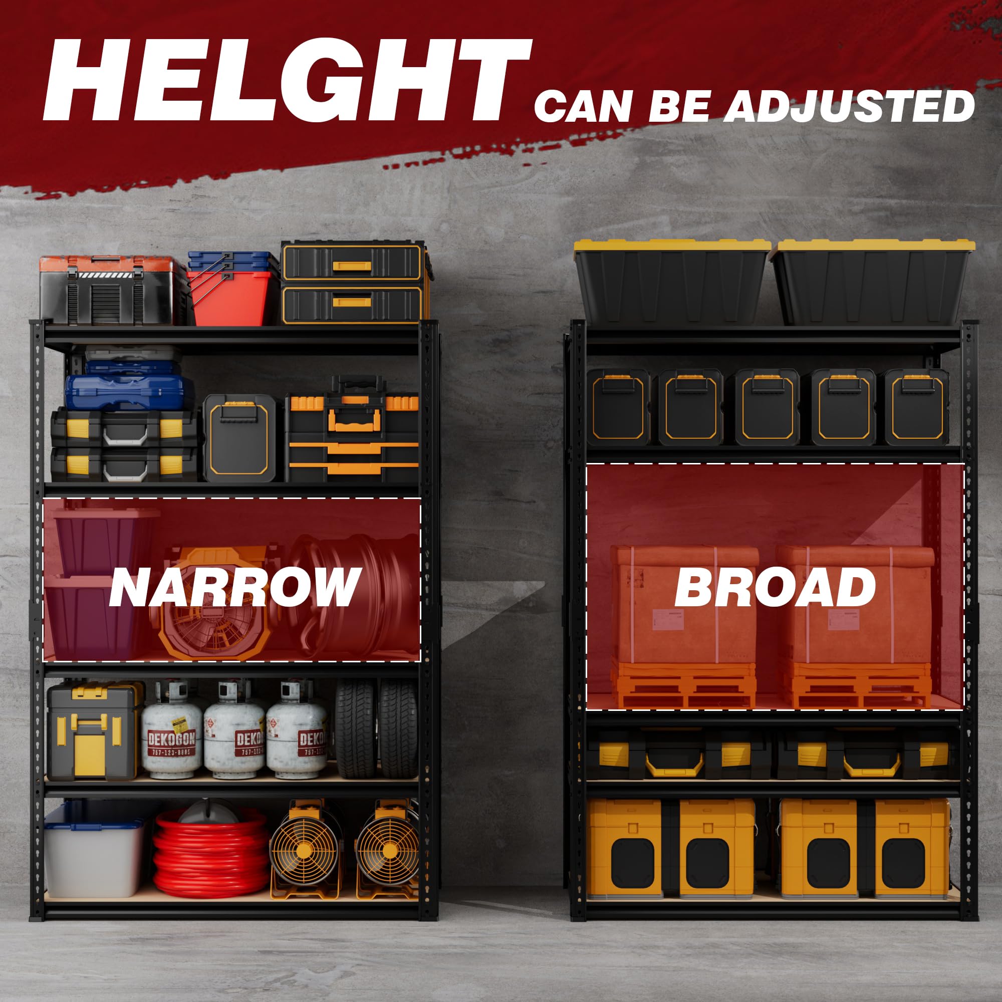2025LBS Heavy Duty Garage Shelving 5