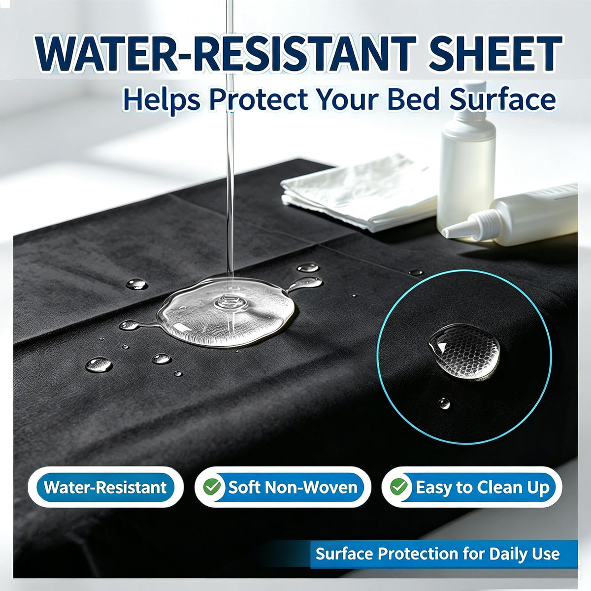 50 PCS Massage Table Sheet Disposable Spa Bed Cover 75"x31" Oil (50 Count)