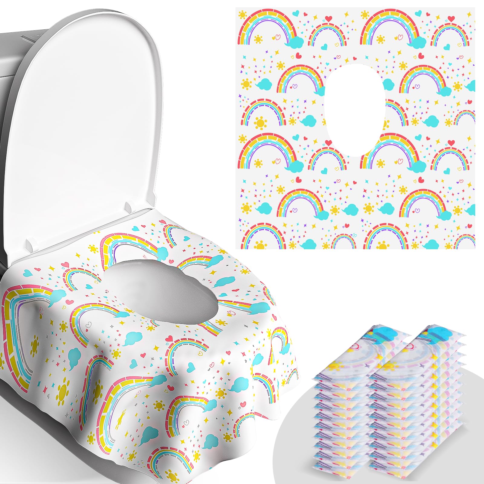 20 Pack Disposable Toilet Seat Covers for Travel (20 Count)
