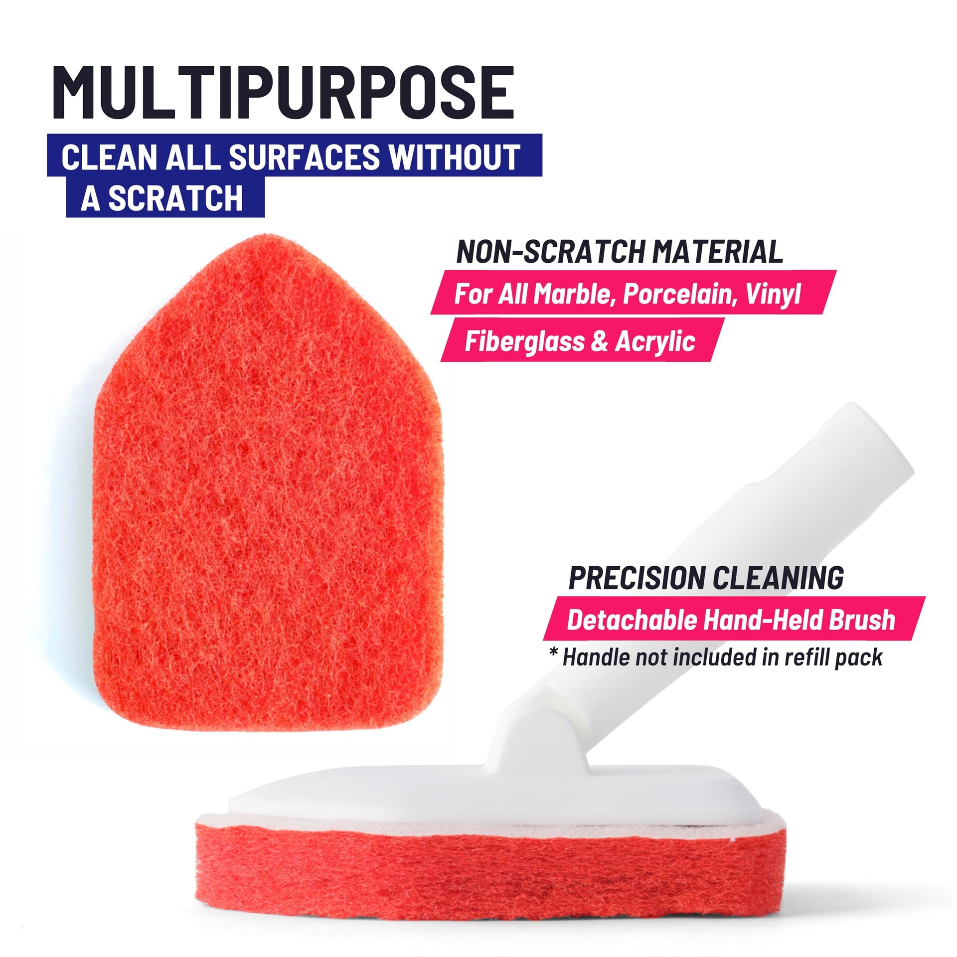 Scrubber Sponge Refill for 3 in 1 Moku Home Shower Scrubber (2 Count)
