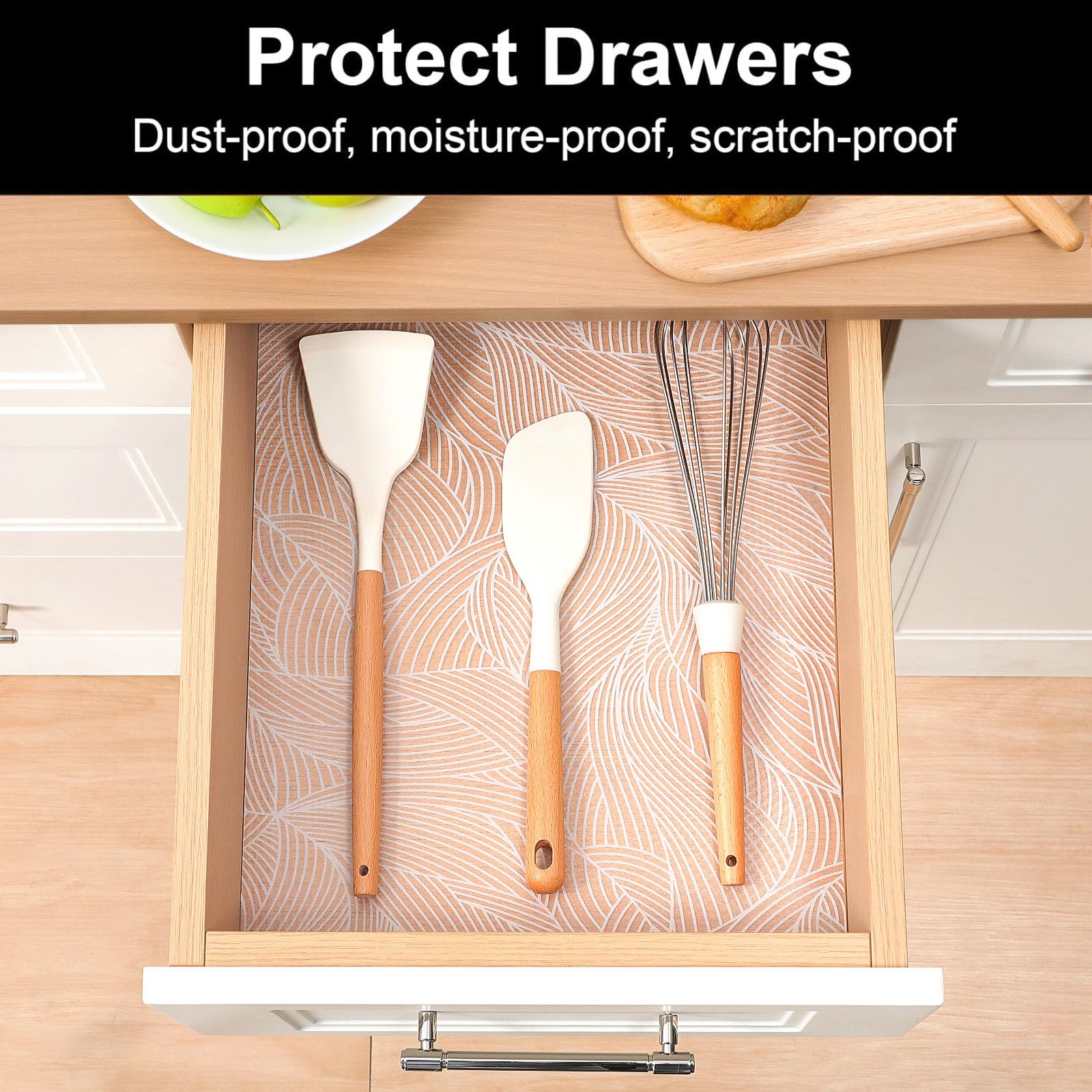 Shelf Liners for Kitchen Cabinets Refrigerator Liners Waterproof & Oil
