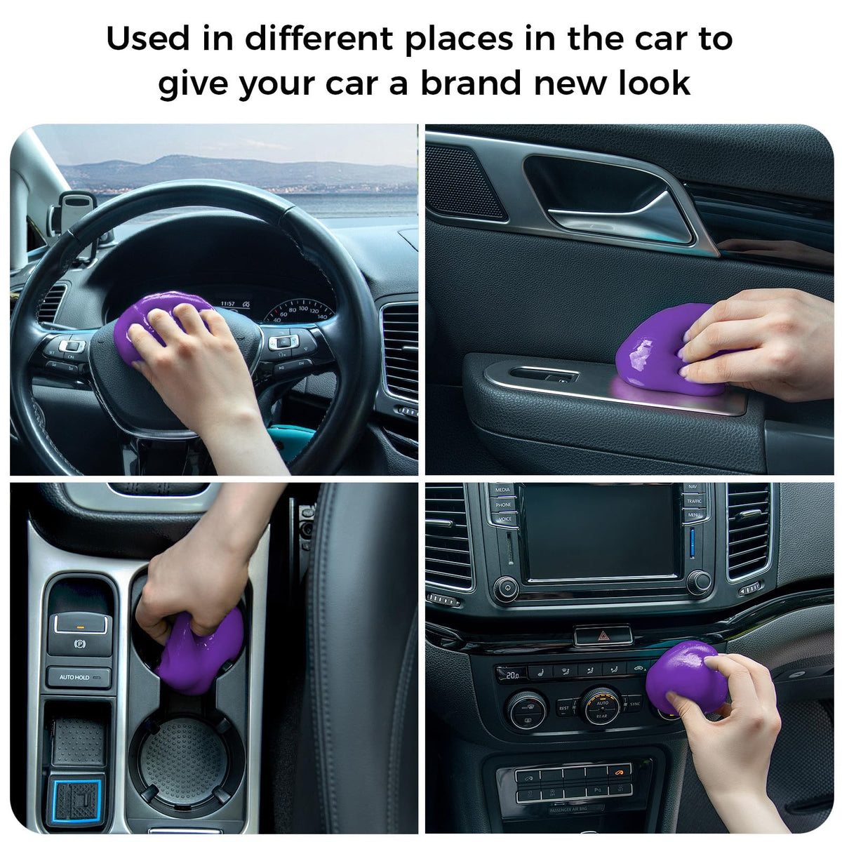 Cleaning Gel for Car Universal Gel Cleaner Auto Detailing Car Vent Keyboard Cleaning Putty Car Interior Cleaner Dashboard Dust Remover Putty Auto Duster Cleaning Kit 160G