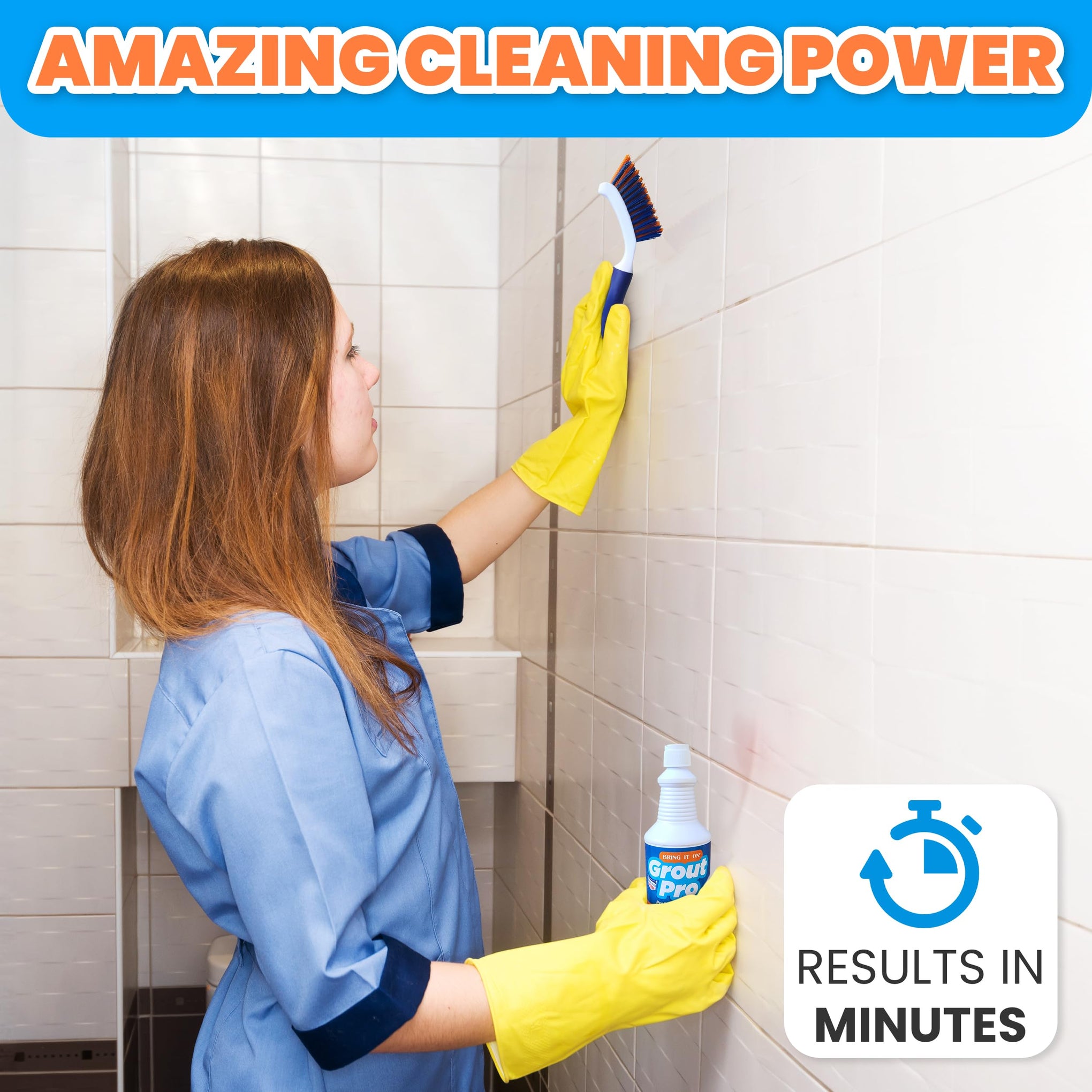 Bring It On Grout Cleaner Pro with Grout Cleaning Brush (32 Fl Oz)