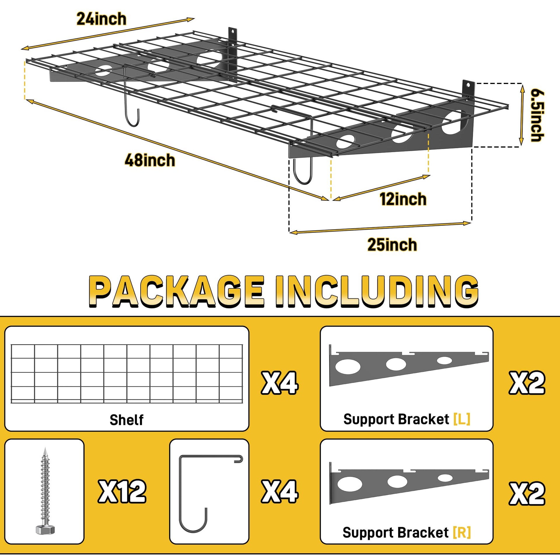 Garage Wall Shelves (2 Count)