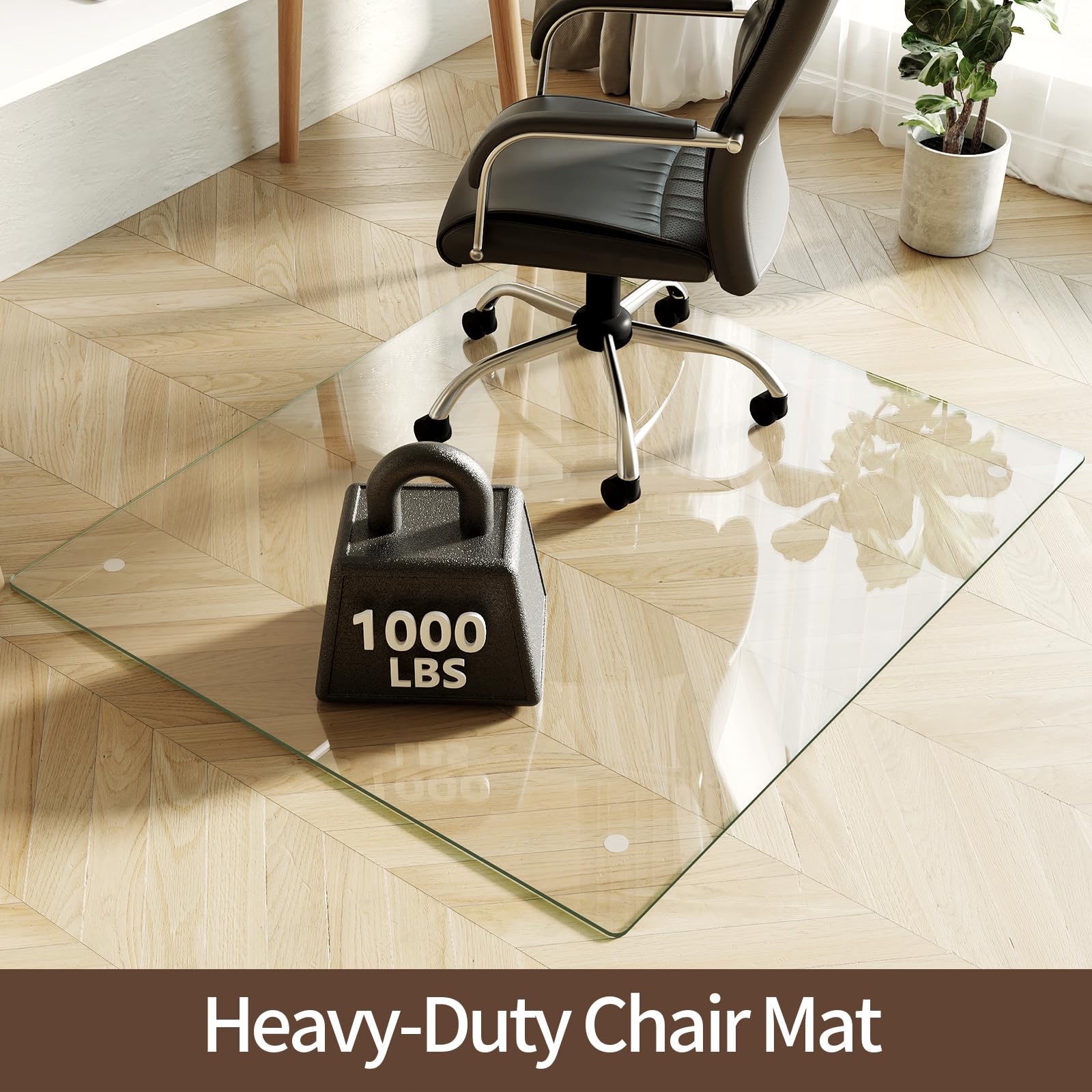 Tempered Glass Chair Mat 42"x48"