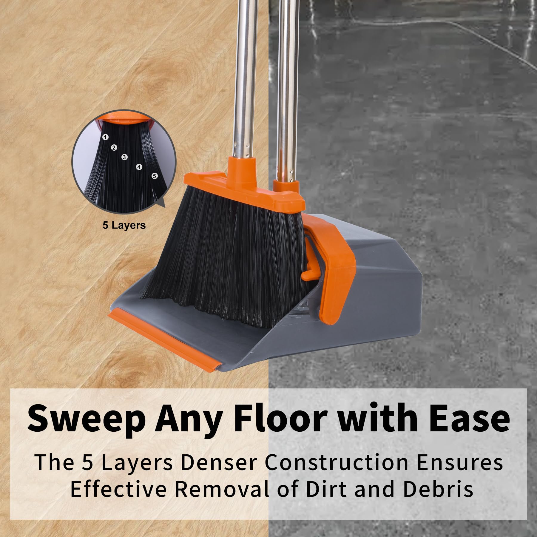 Broom and Dustpan Set for Home