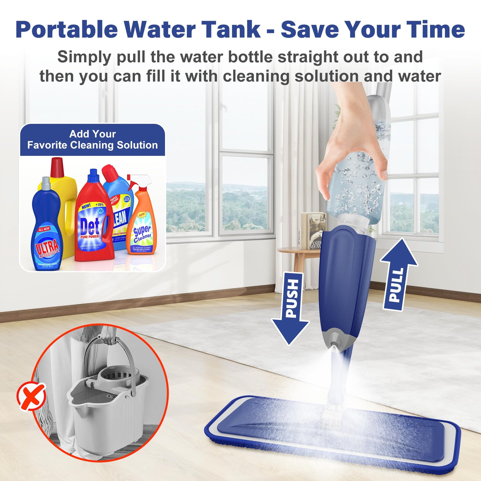 Microfiber Spray Mop for Floors Cleaning