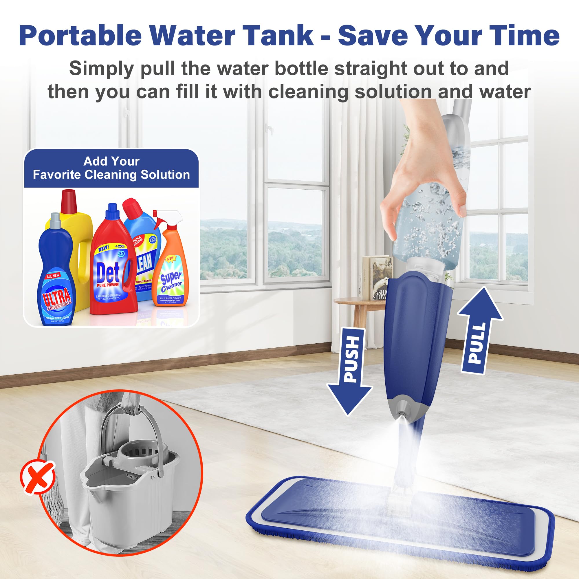 Microfiber Spray Mop for Floors Cleaning