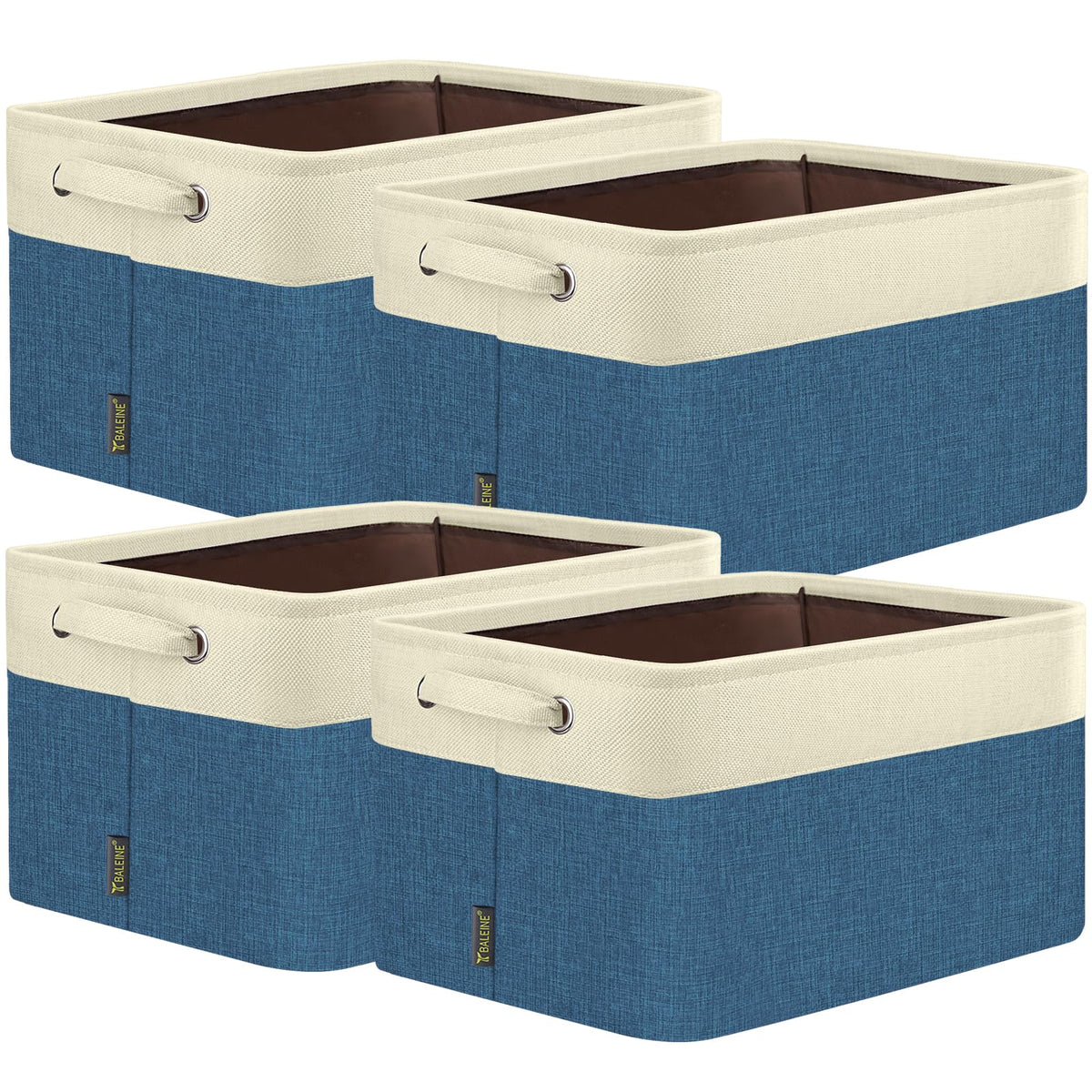 4 Pack Fabric Closet Storage Bins for Shelves (4 Count)