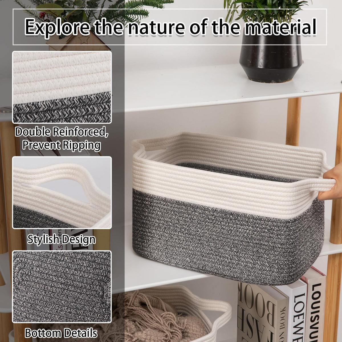 3 Pack Storage Basket for Organizing