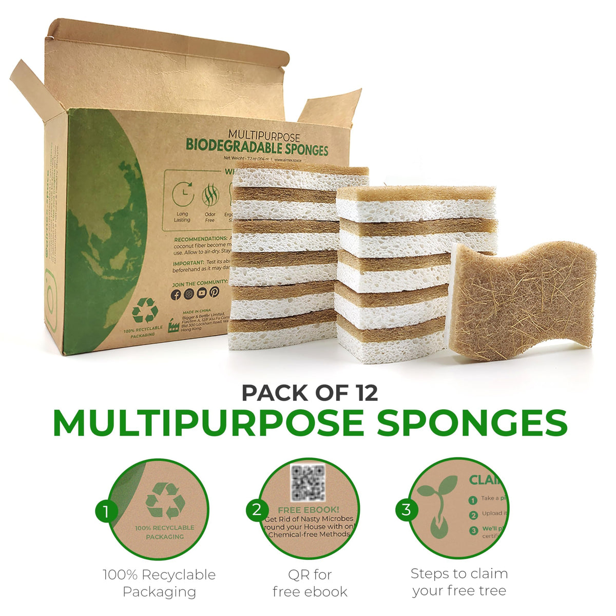 Natural Kitchen Sponges