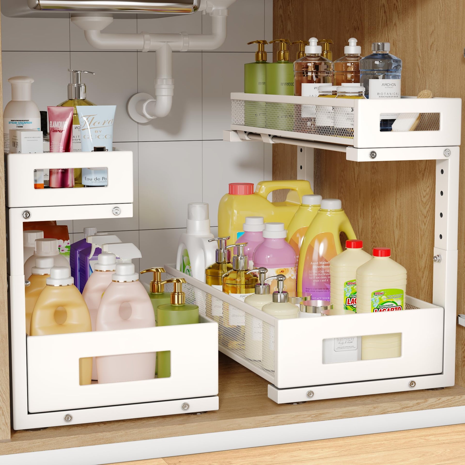 2 Pack 17IN Depth Under Sink Storage Organizer (2 Count)