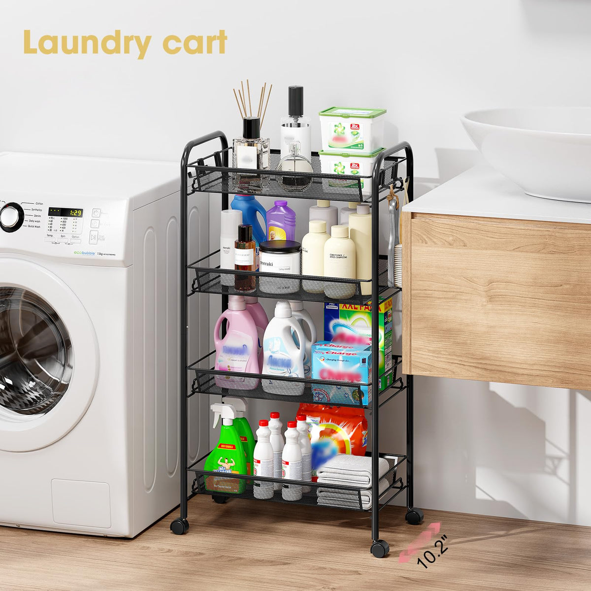 4 Tier Rolling Cart (4 Count)