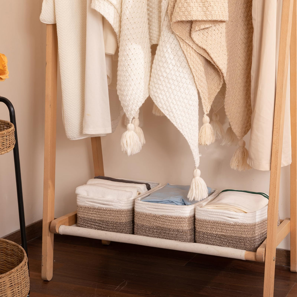 3 Pack Small Storage Baskets for Organizing (3 Count)