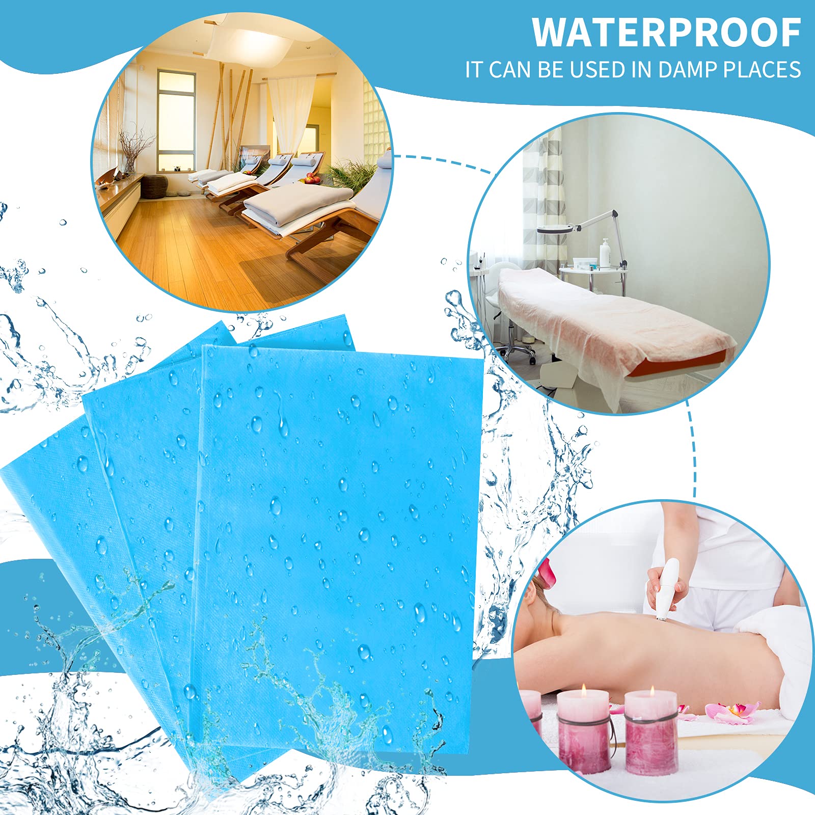 100 Pcs 31.5 x 71 Inch Disposable Bed Sheets Oil