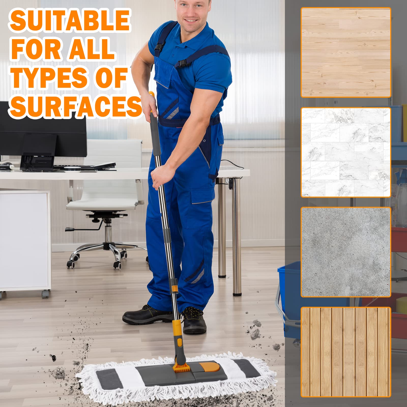 26" Commercial Dust Mop for Floor Cleaning (2 Count)