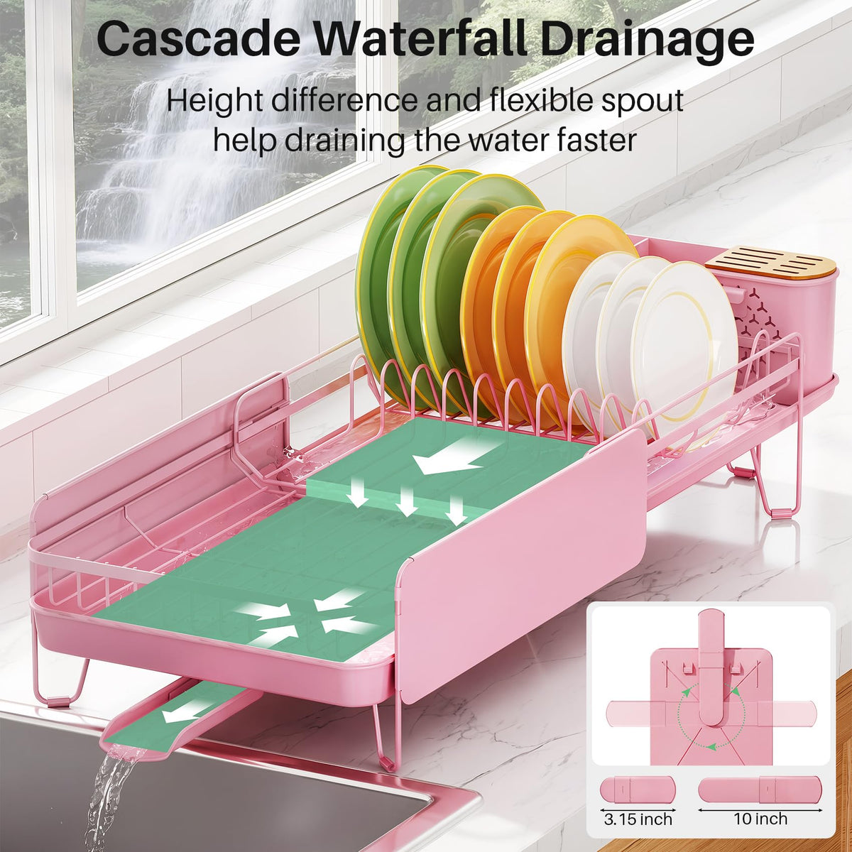 Large Dish Drying Rack for Kitchen Counter