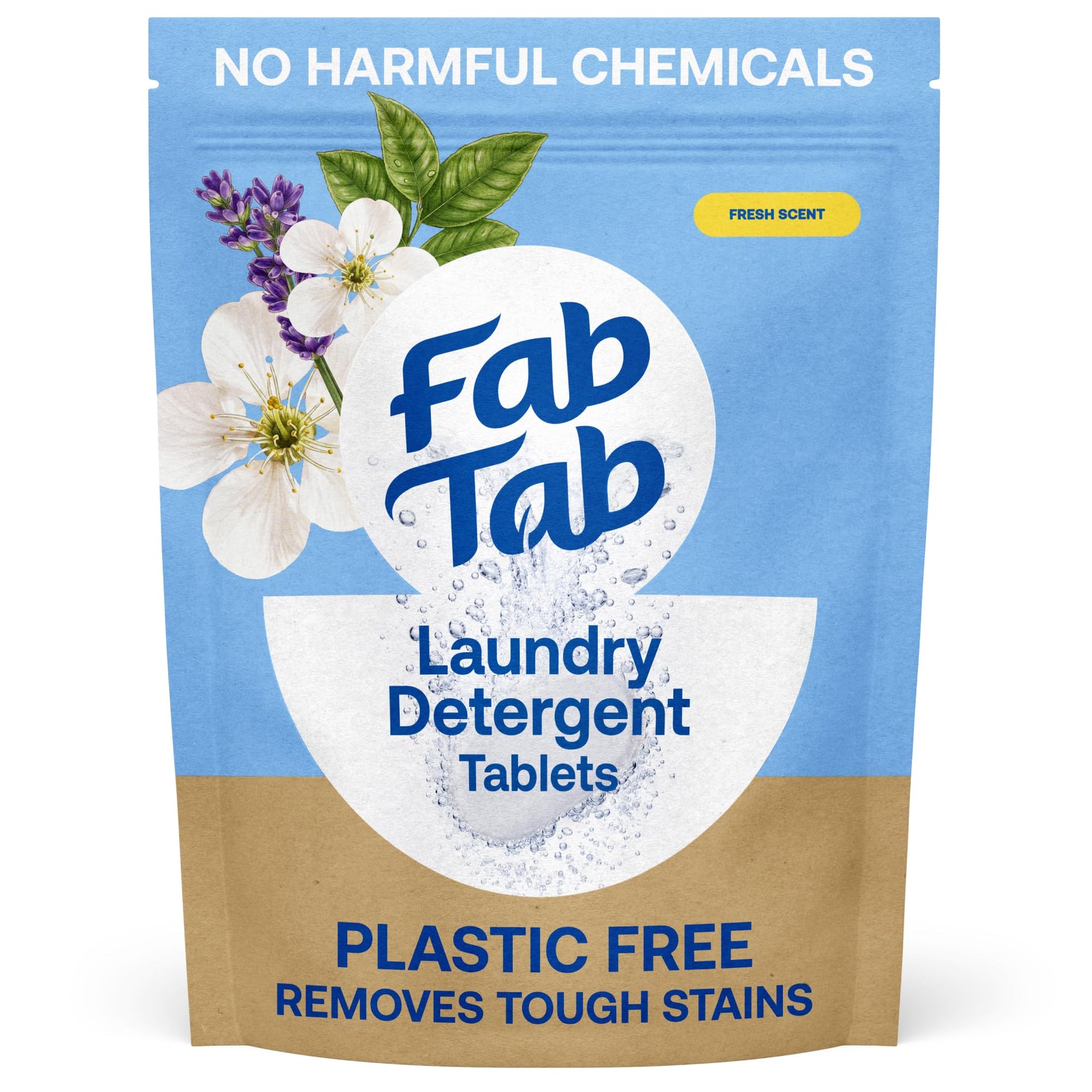 Plastic Free Laundry Detergent Tablets (40 Count)