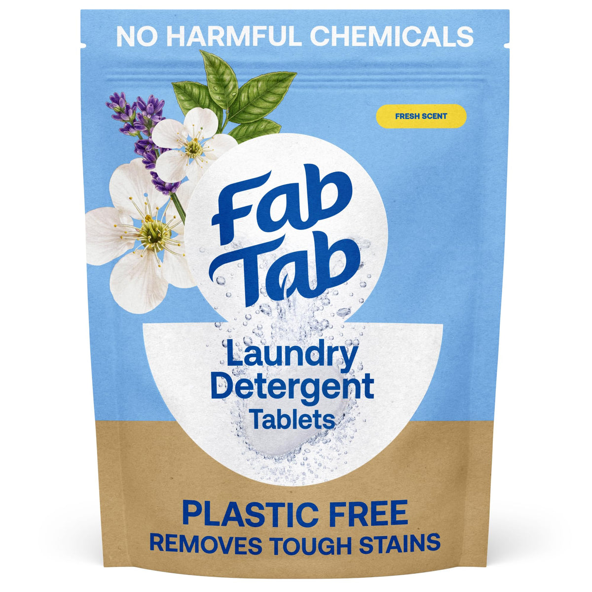 Plastic Free Laundry Detergent Tablets (40 Count)