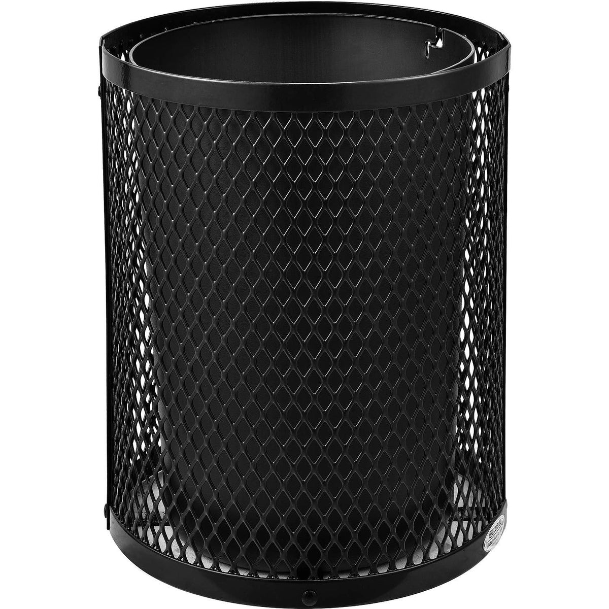 Outdoor Diamond Steel Trash Can