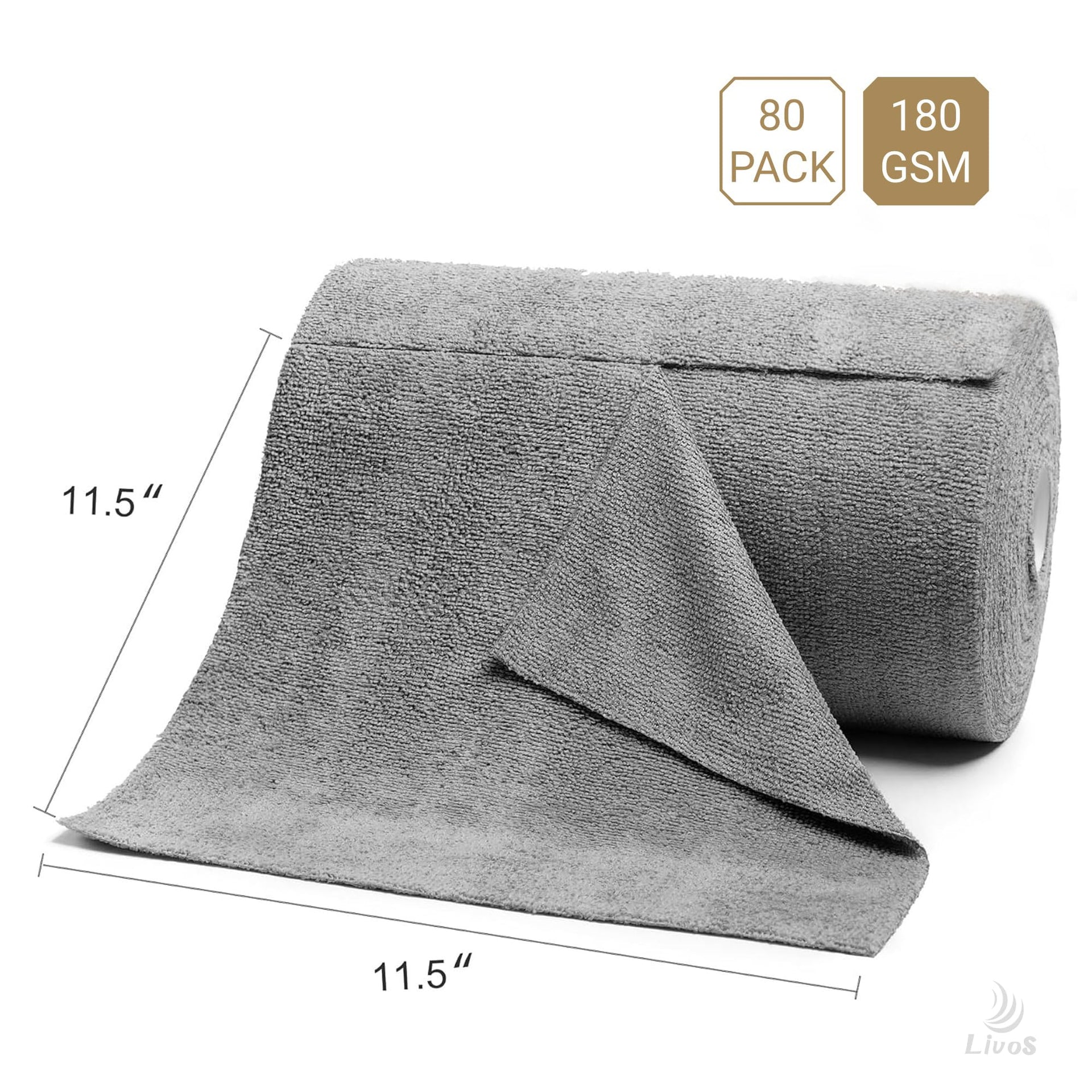 Microfiber Cleaning Cloth Roll (80 Count)