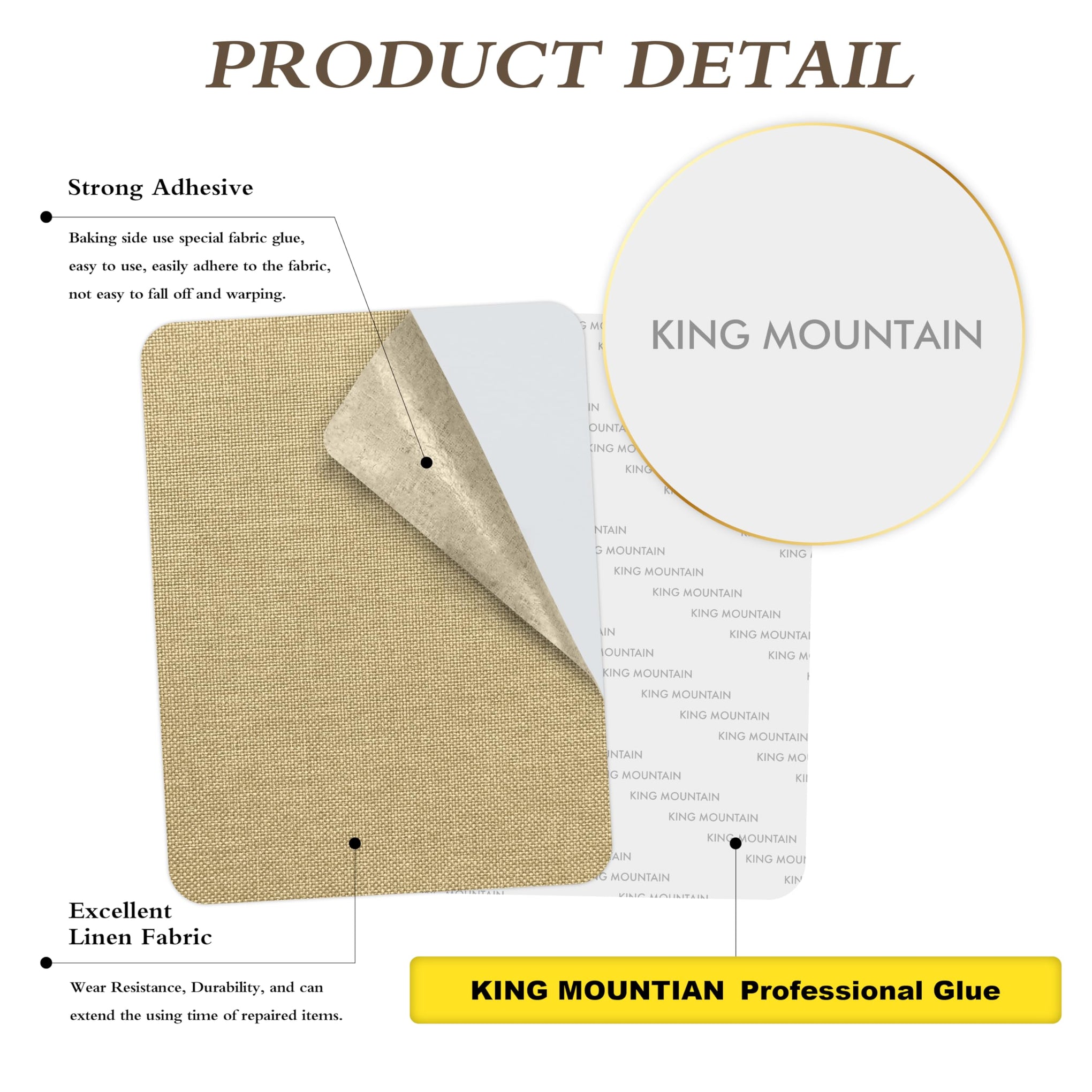 Self Adhesive Coarse Linen Repair Patches