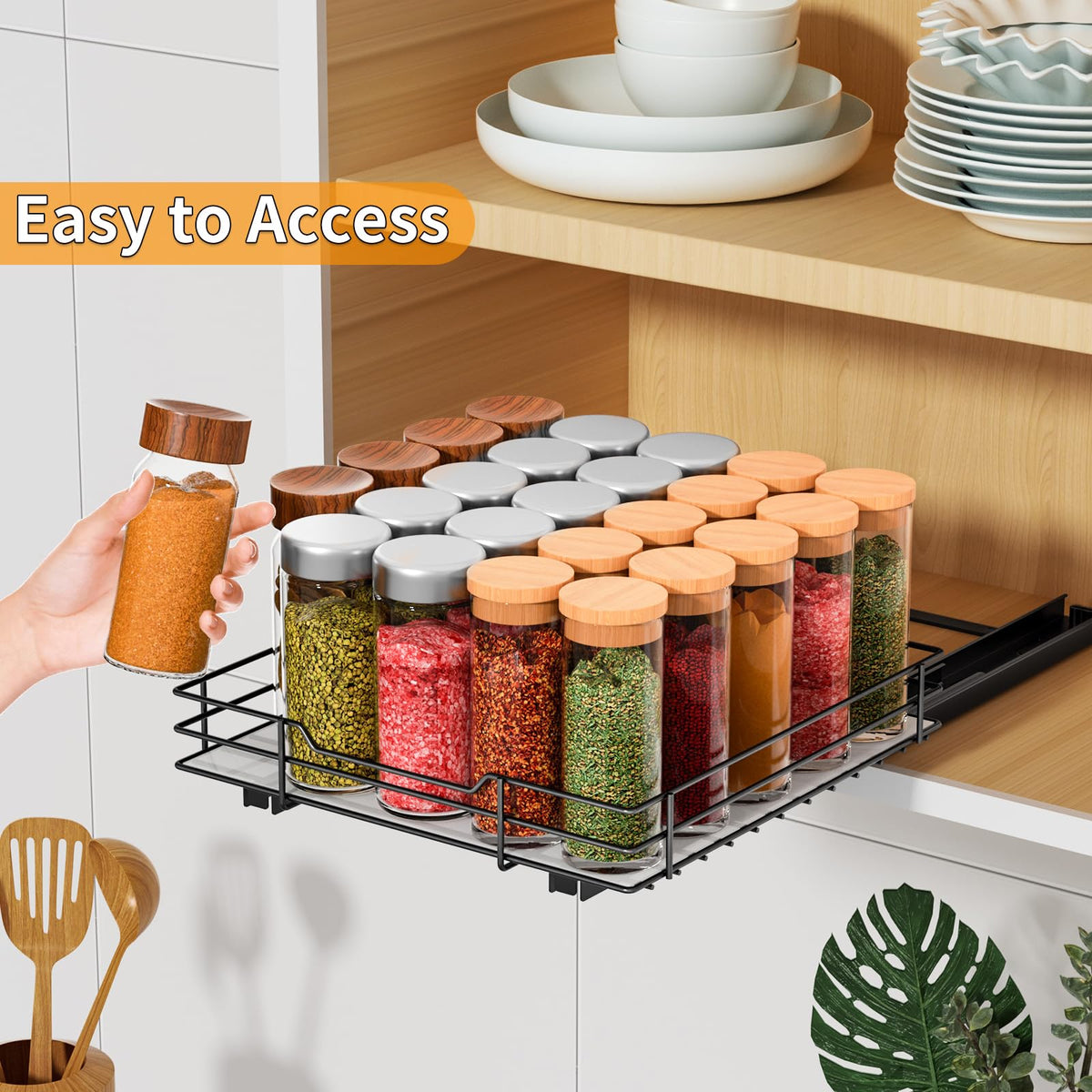Pull Out Spice Rack Organizer for Cabinet