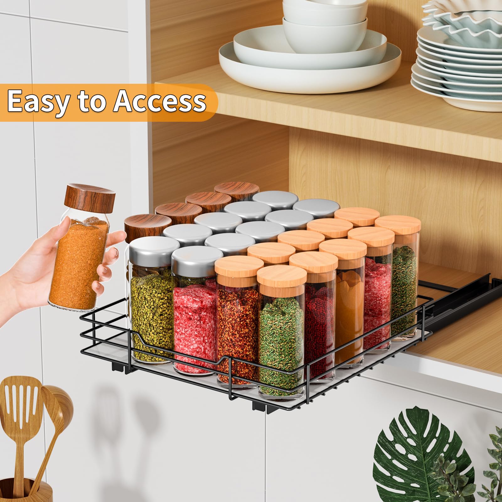 Pull Out Spice Rack Organizer for Cabinet