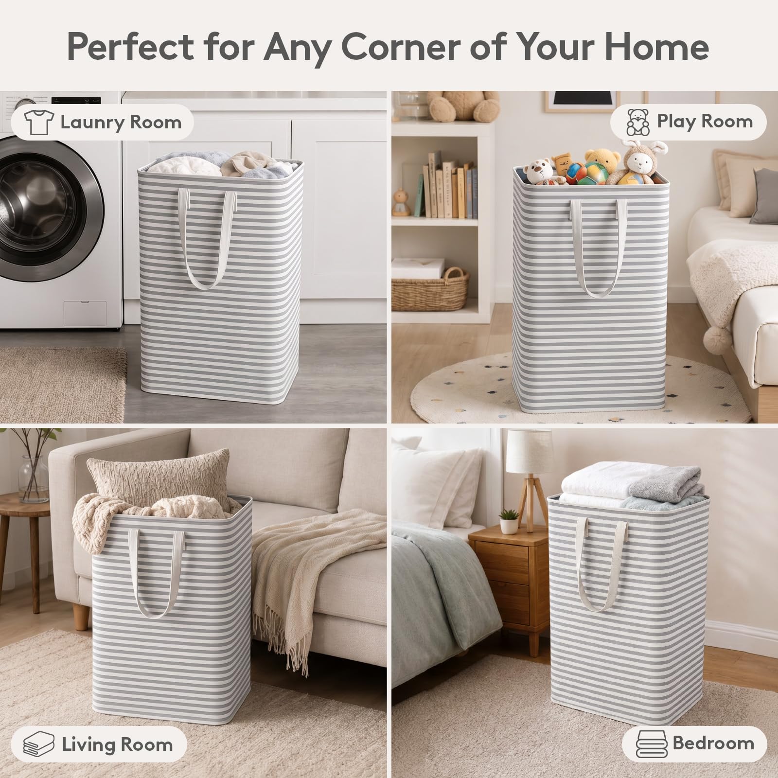 2 Pack Laundry Basket 80L Each (2 Count)