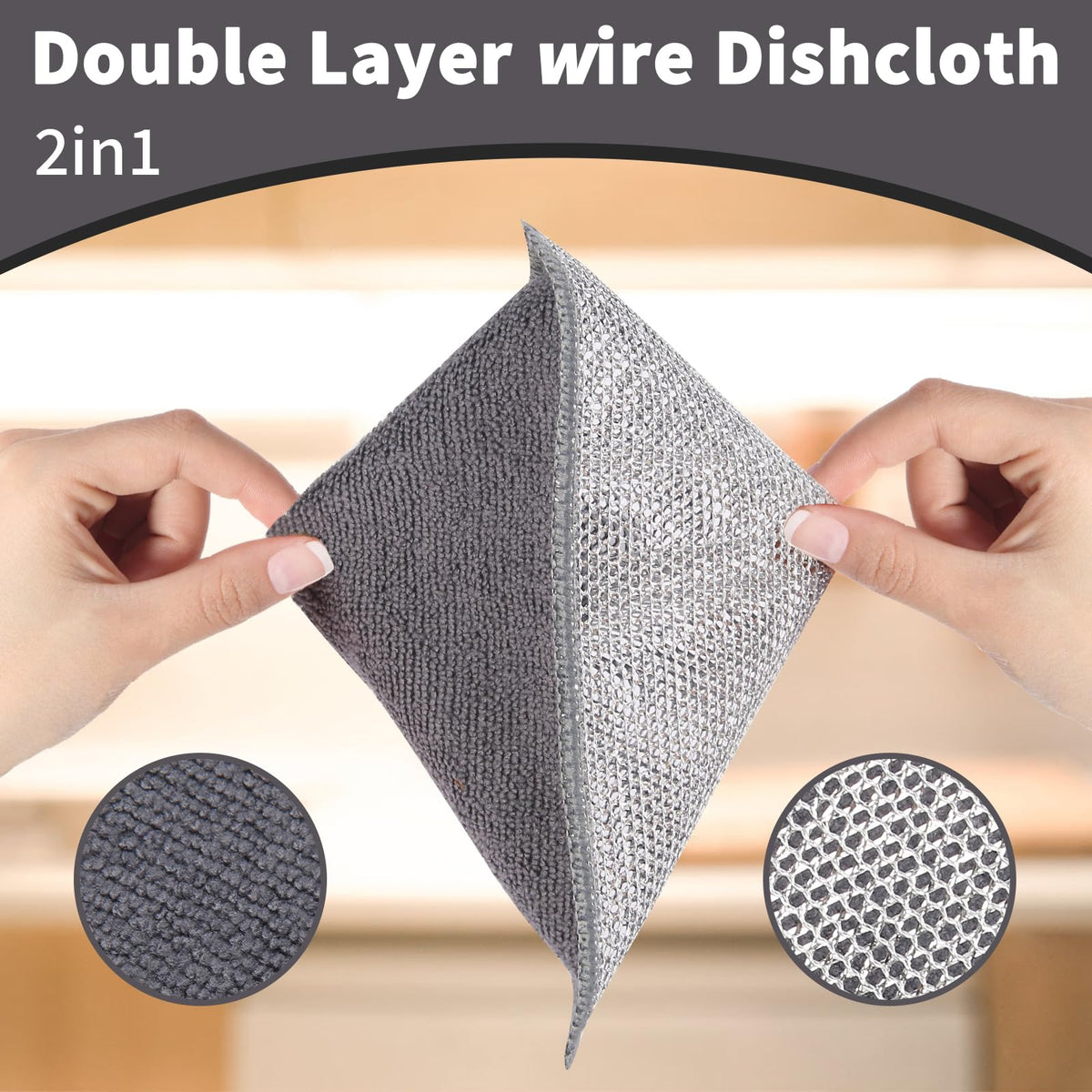 10 Pack Wire Dish Cloths (10 Count)