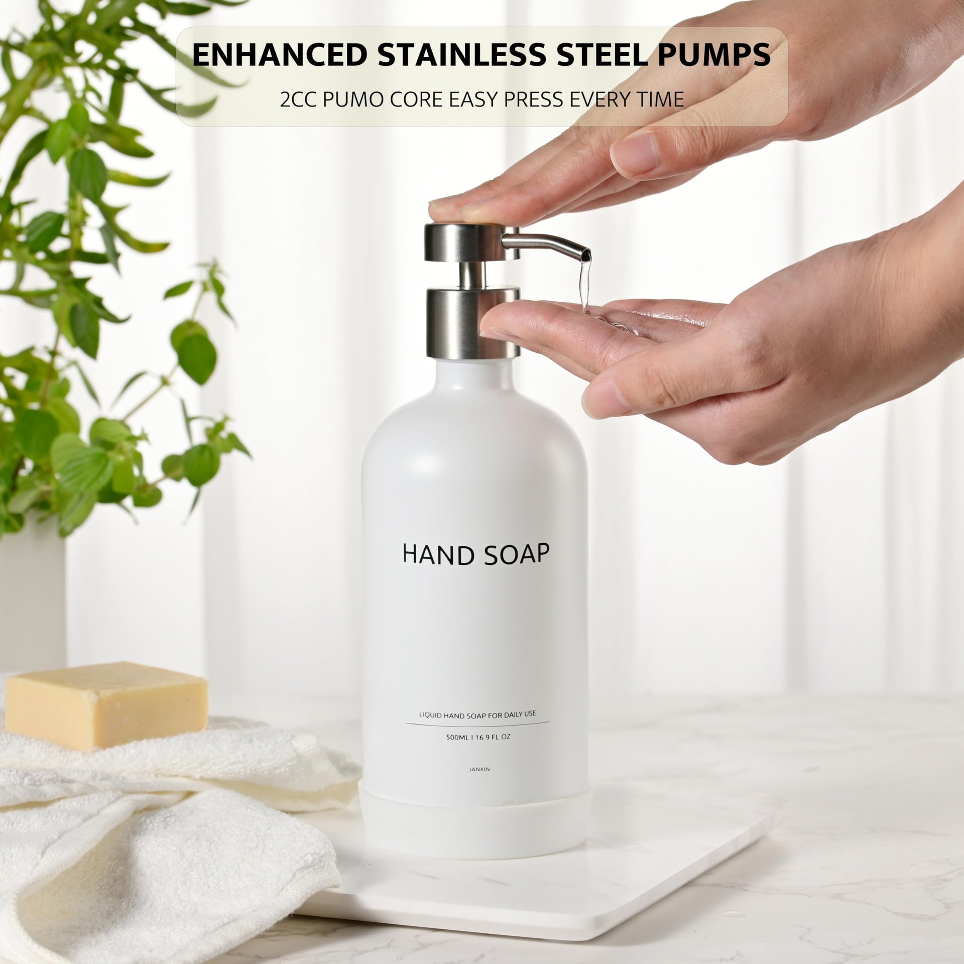 Glass Soap Dispenser Bathroom Set by Janxin