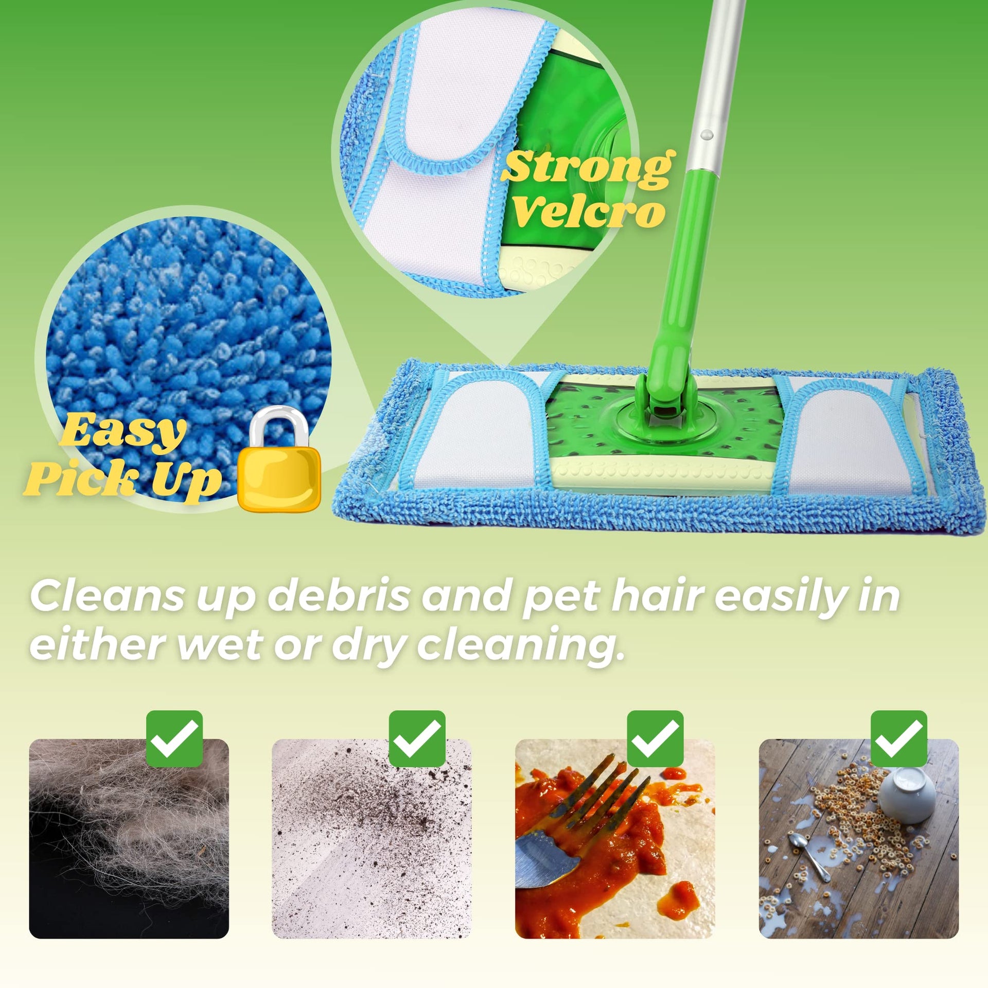 Reusable Mop Pad for Swiffer Sweeper Mop (4 Count)