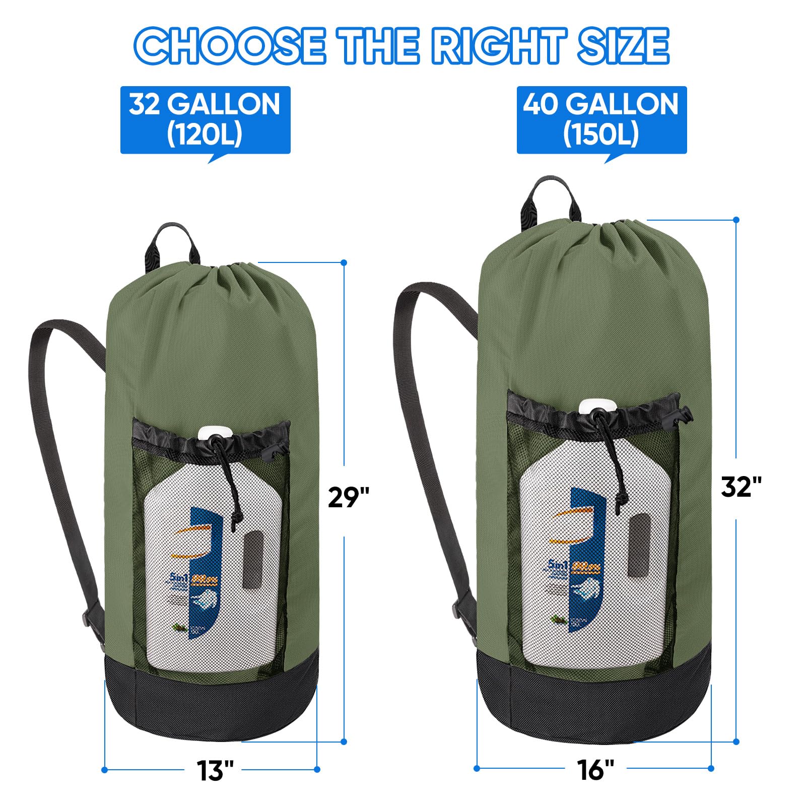 120L Laundry Bag Backpack