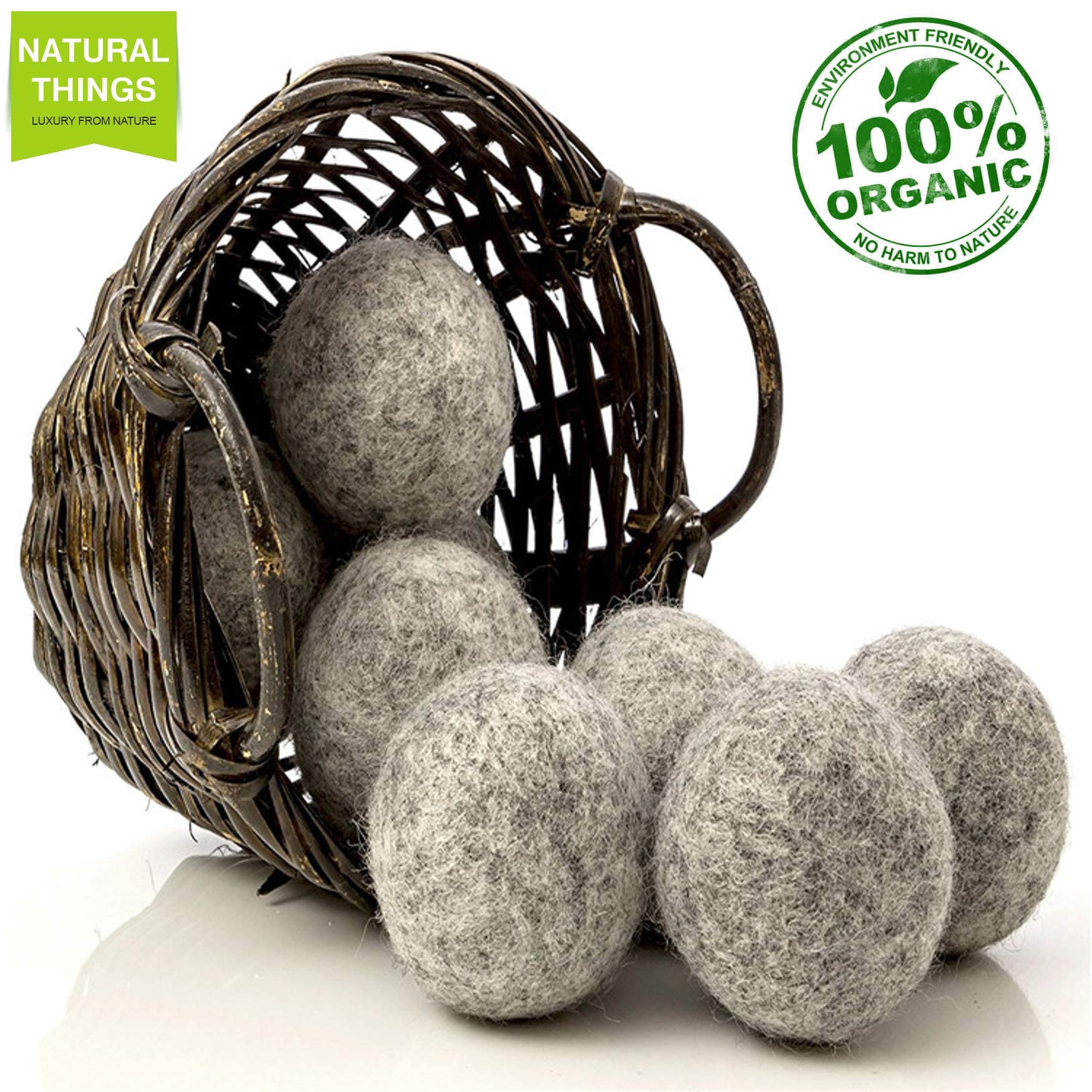 Alpaca Wool Dryer Balls (6 Count)