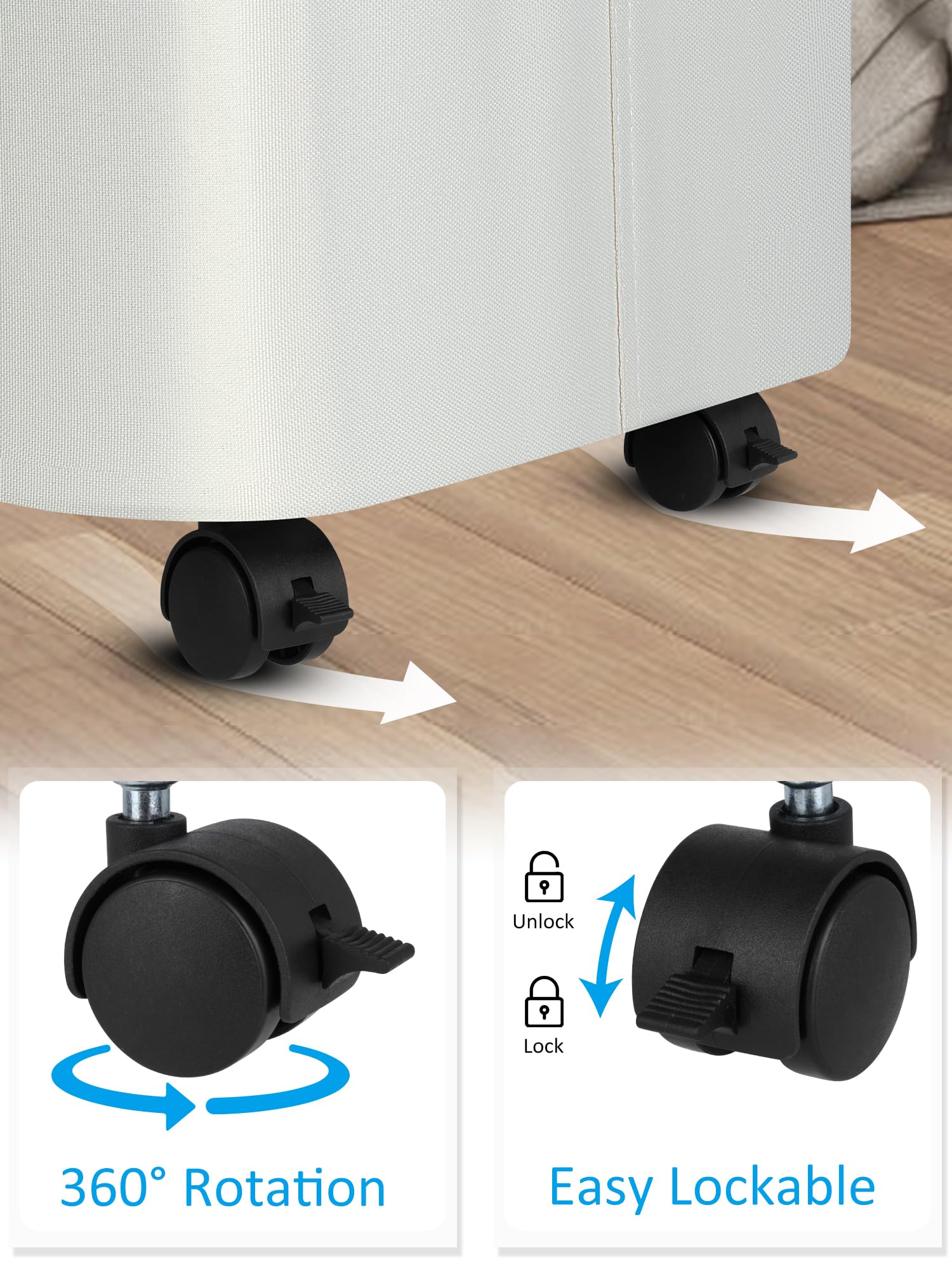 Laundry Basket with Wheels