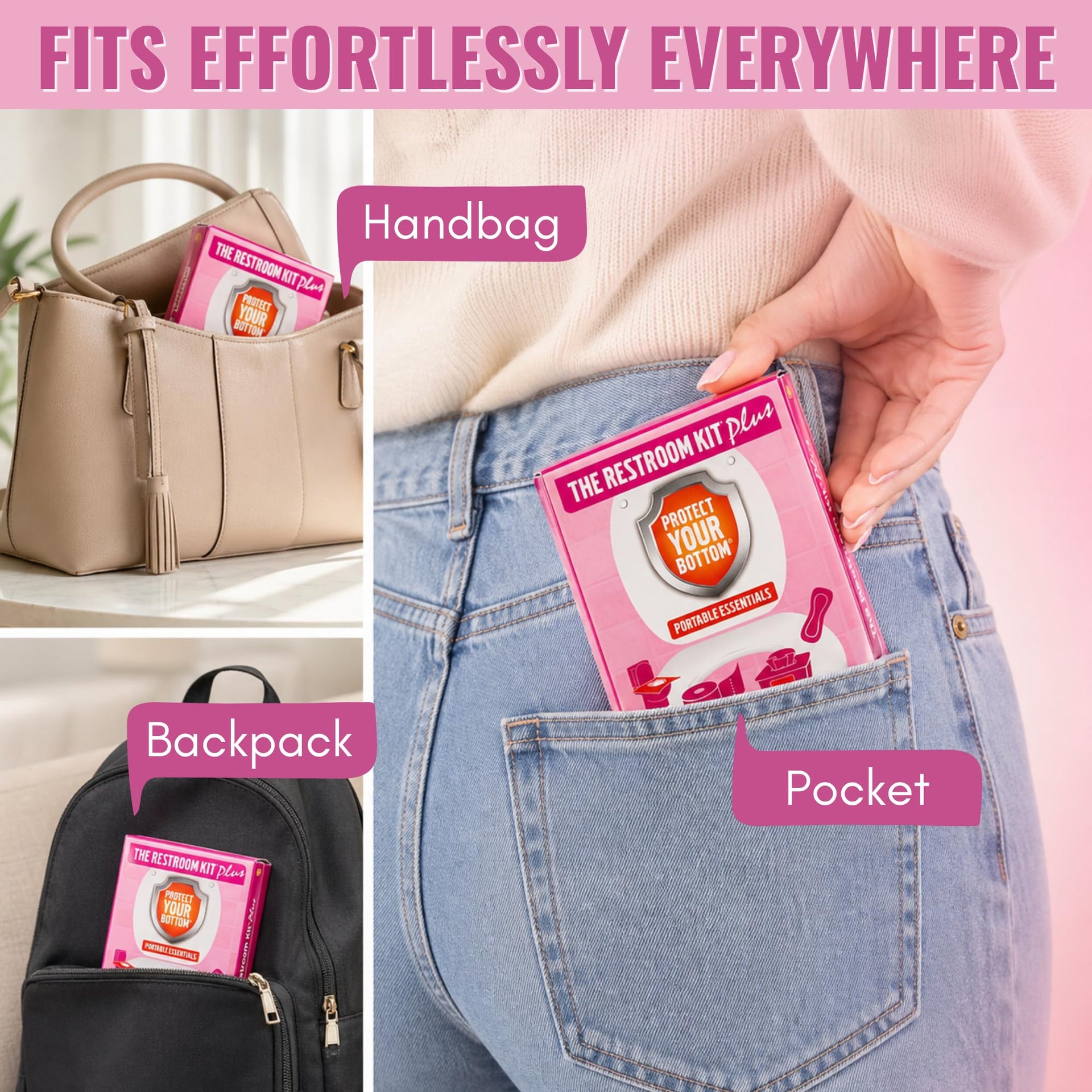 Plus All in 1 Hygiene Travel Kit for Women (12 Count)