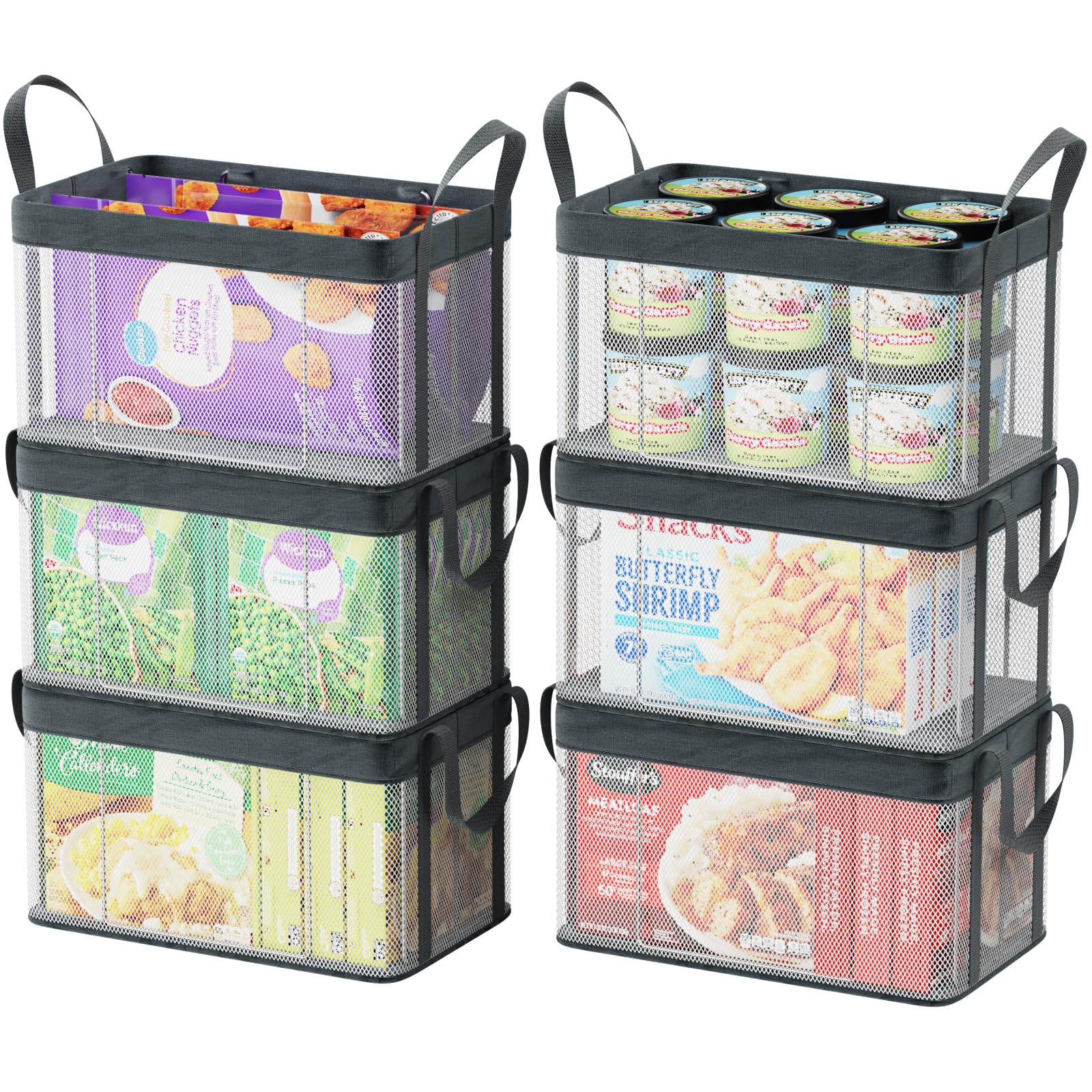 Deep Freezer Organizer Bins (6 Count)