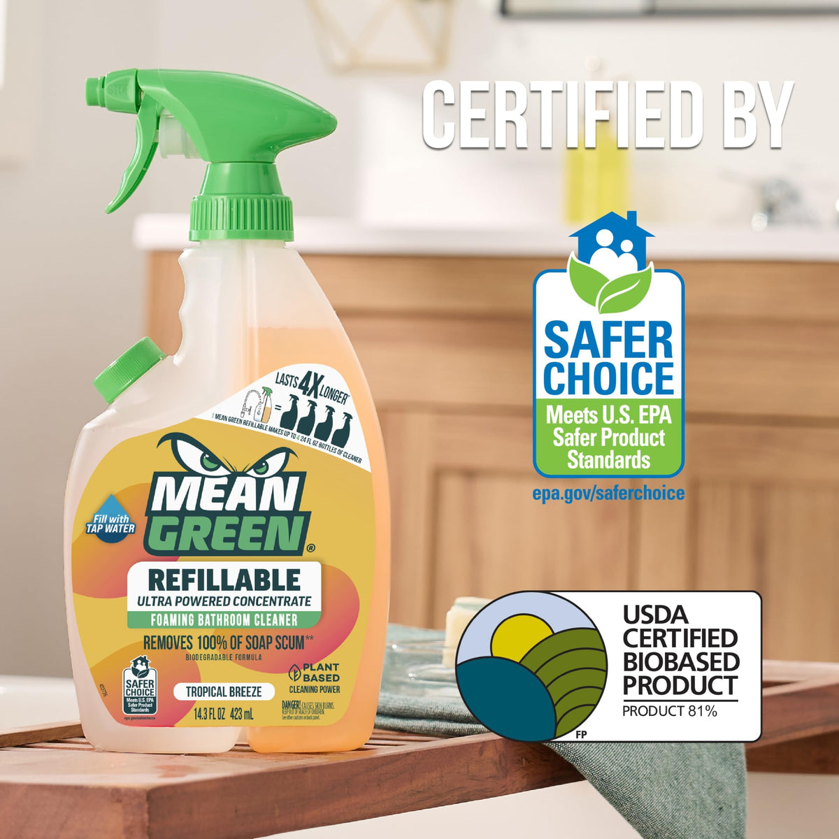 Refillable Ultra Powered Bathroom Cleaner Concentrate (28.6 Fl Oz)