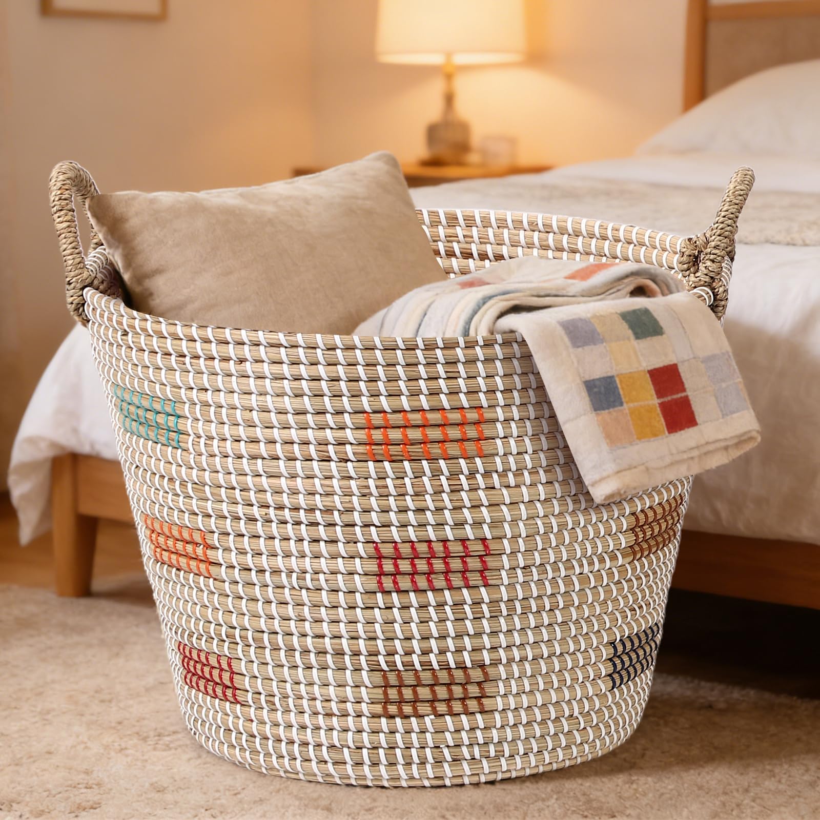 Premium Natural Sea Grass Storage Baskets Set of 3
