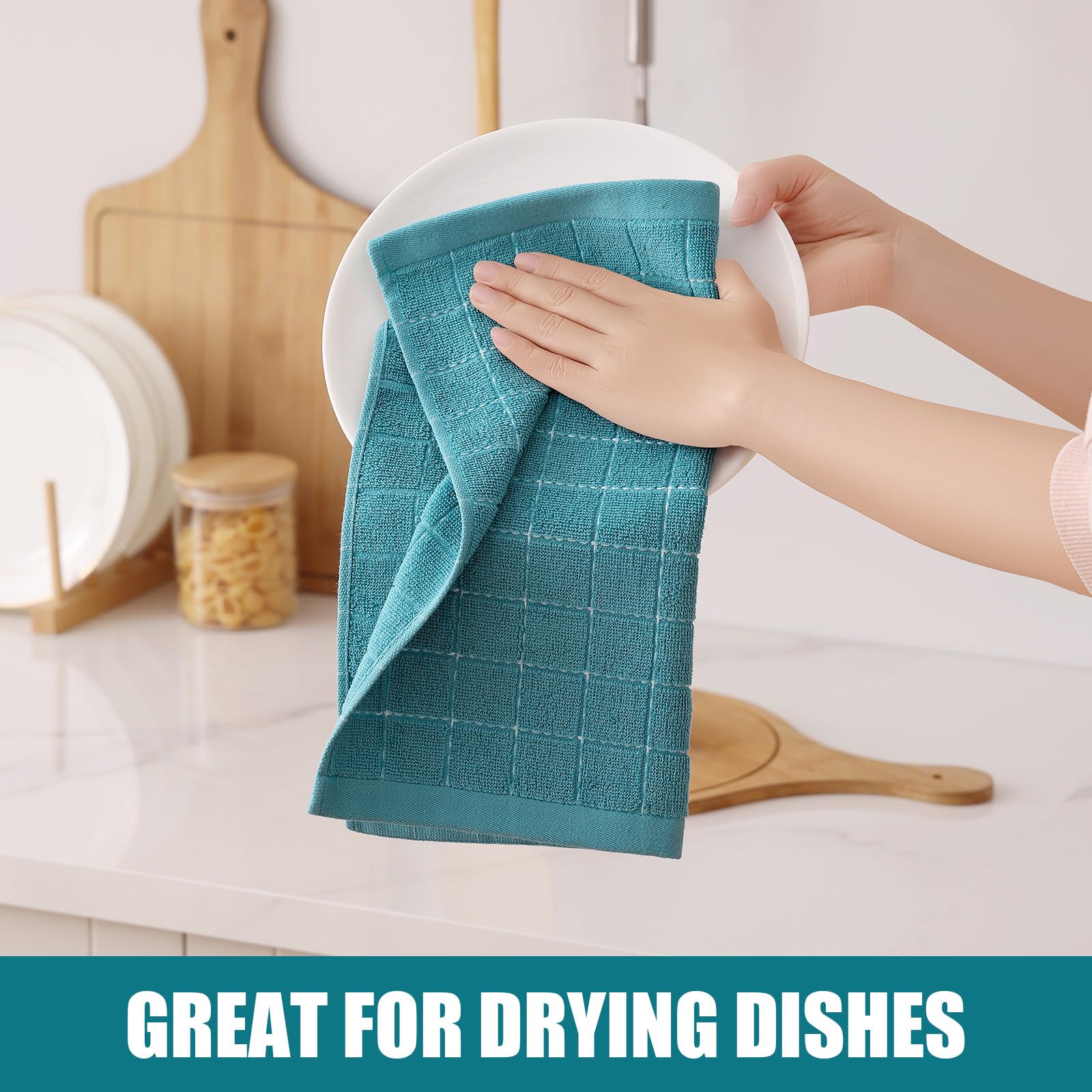 100% Cotton Terry Kitchen Dish Cloths (6 Count)