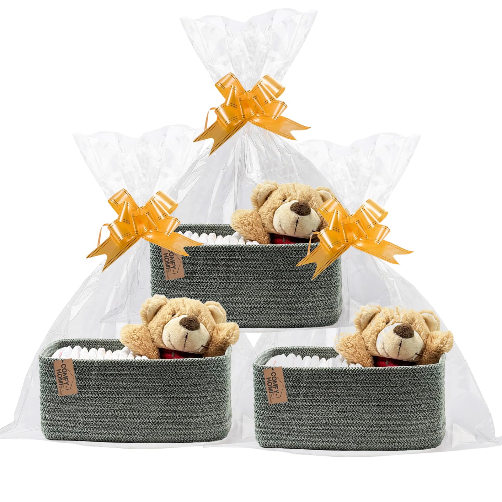COMFY HOMI 11.5"x7.5"x4.7" Storage Baskets for Organizing (3 Count)