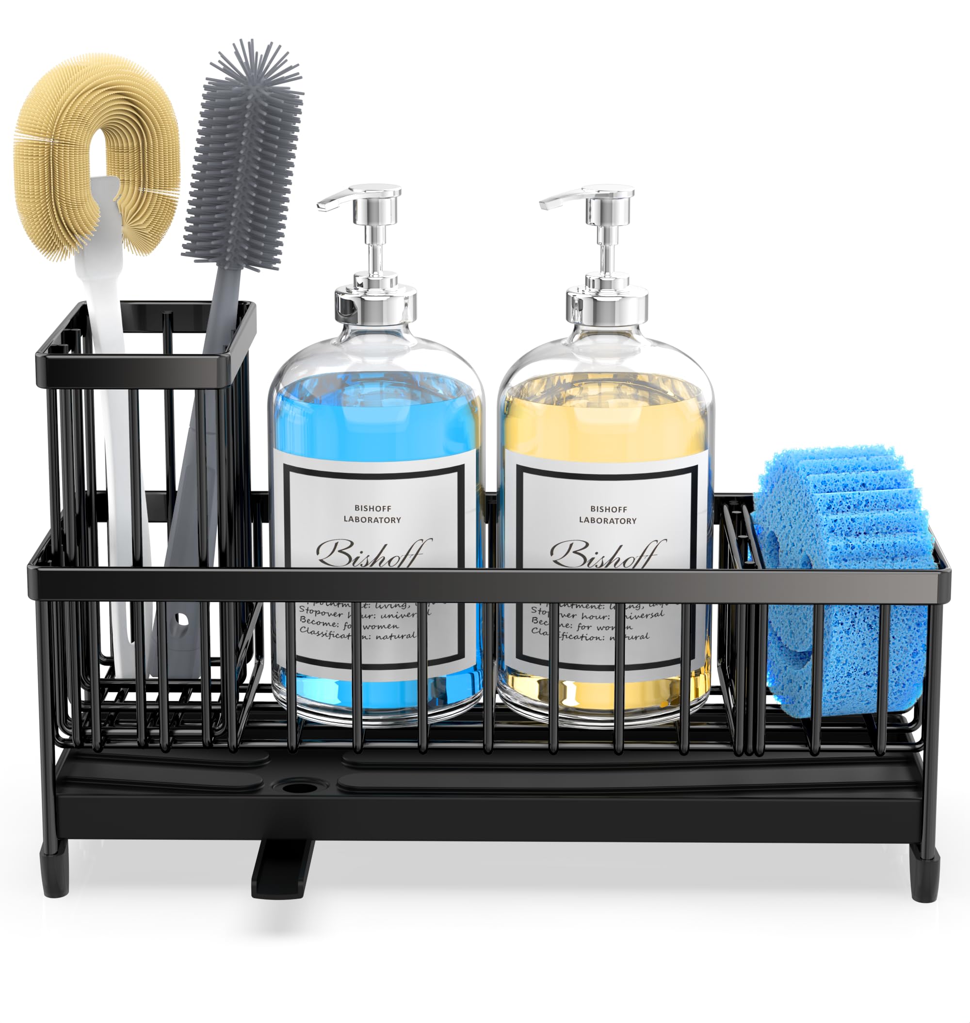 Extra Large Sponge Holder for Kitchen Sink Organizer Caddy