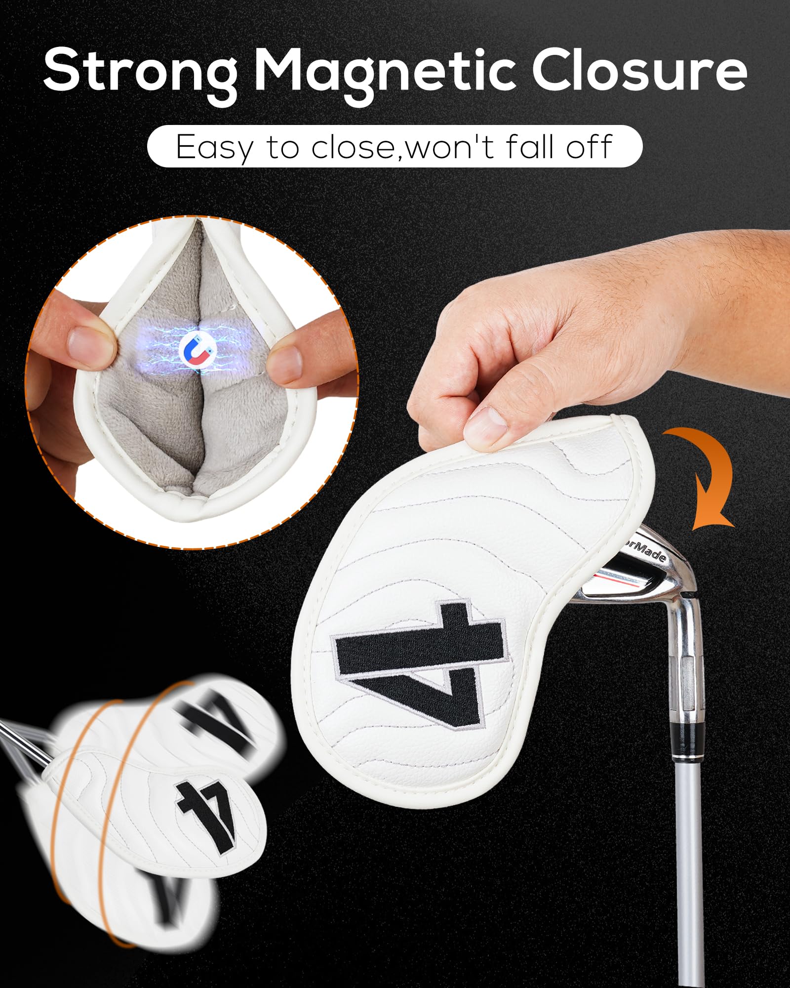Magnetic Golf Iron Club Covers