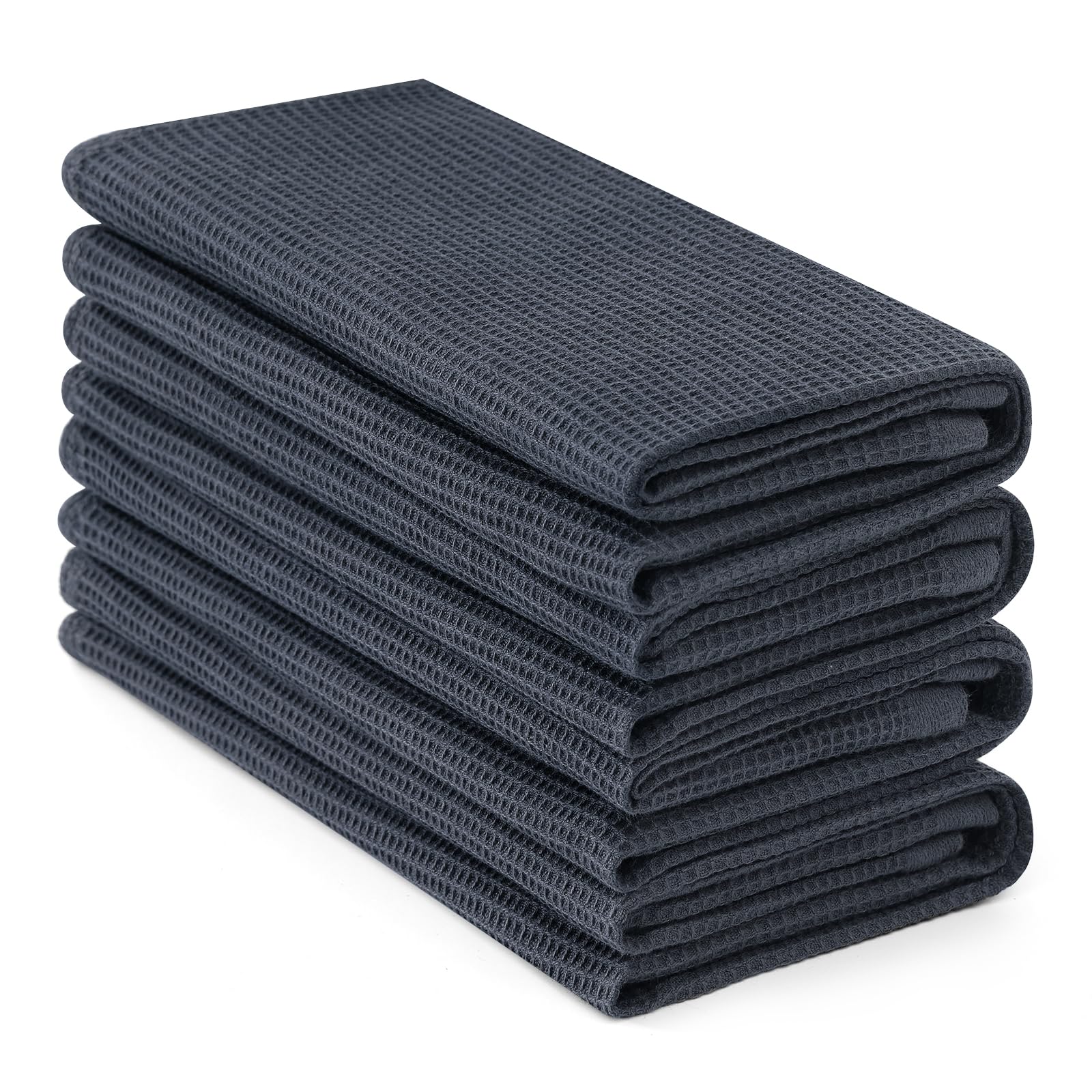 100% Cotton Waffle Weave Kitchen Towels (4 Count)
