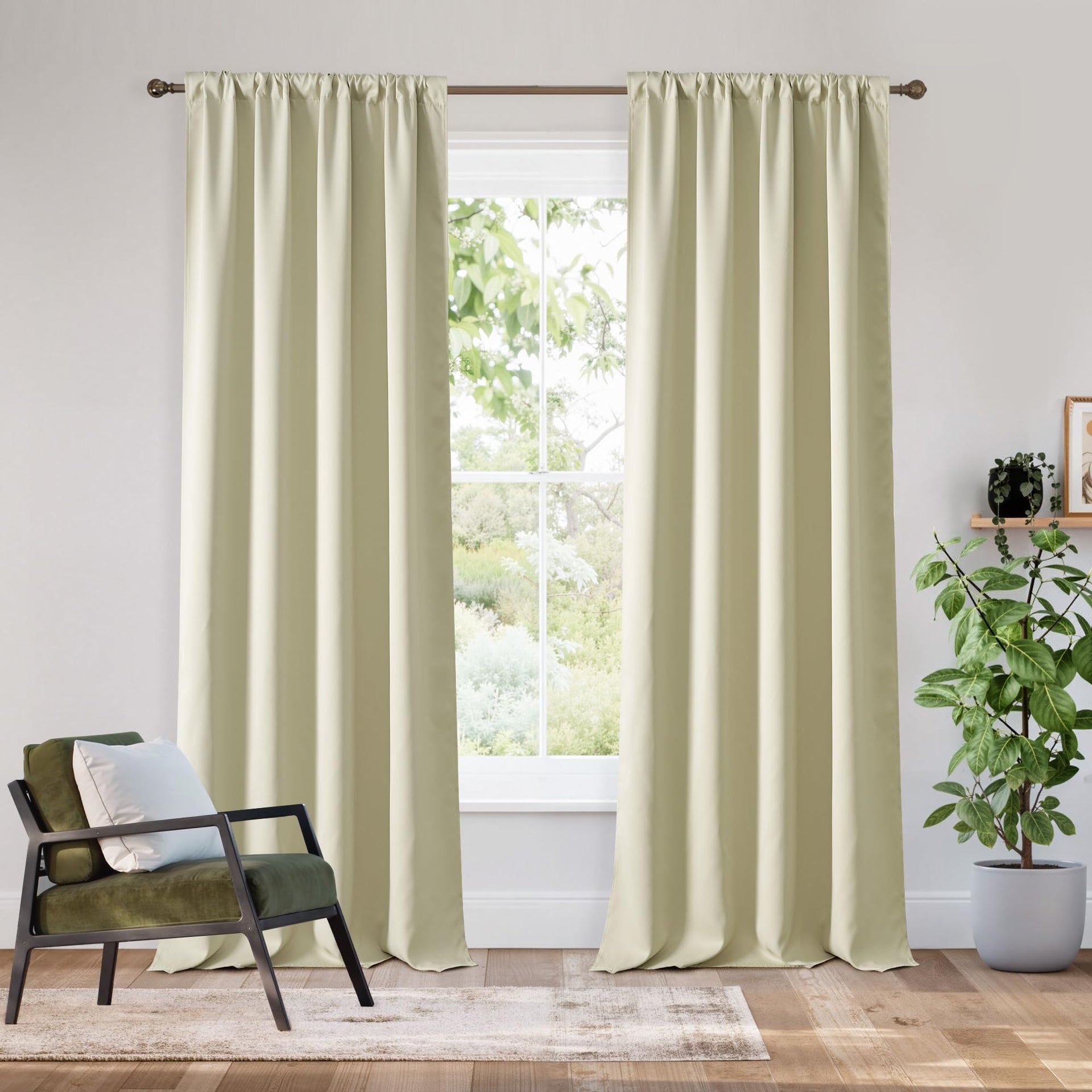 Bedroom Blackout Curtains 80 inches Long (2 Count)