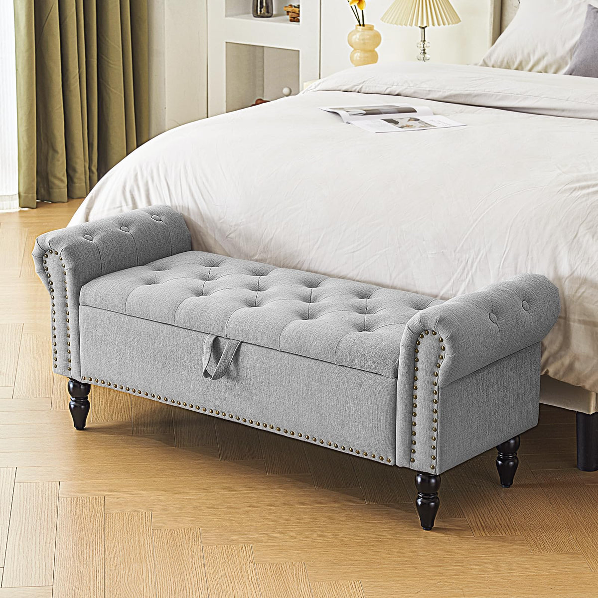 Storage Ottoman Bench for Queen Size Bed